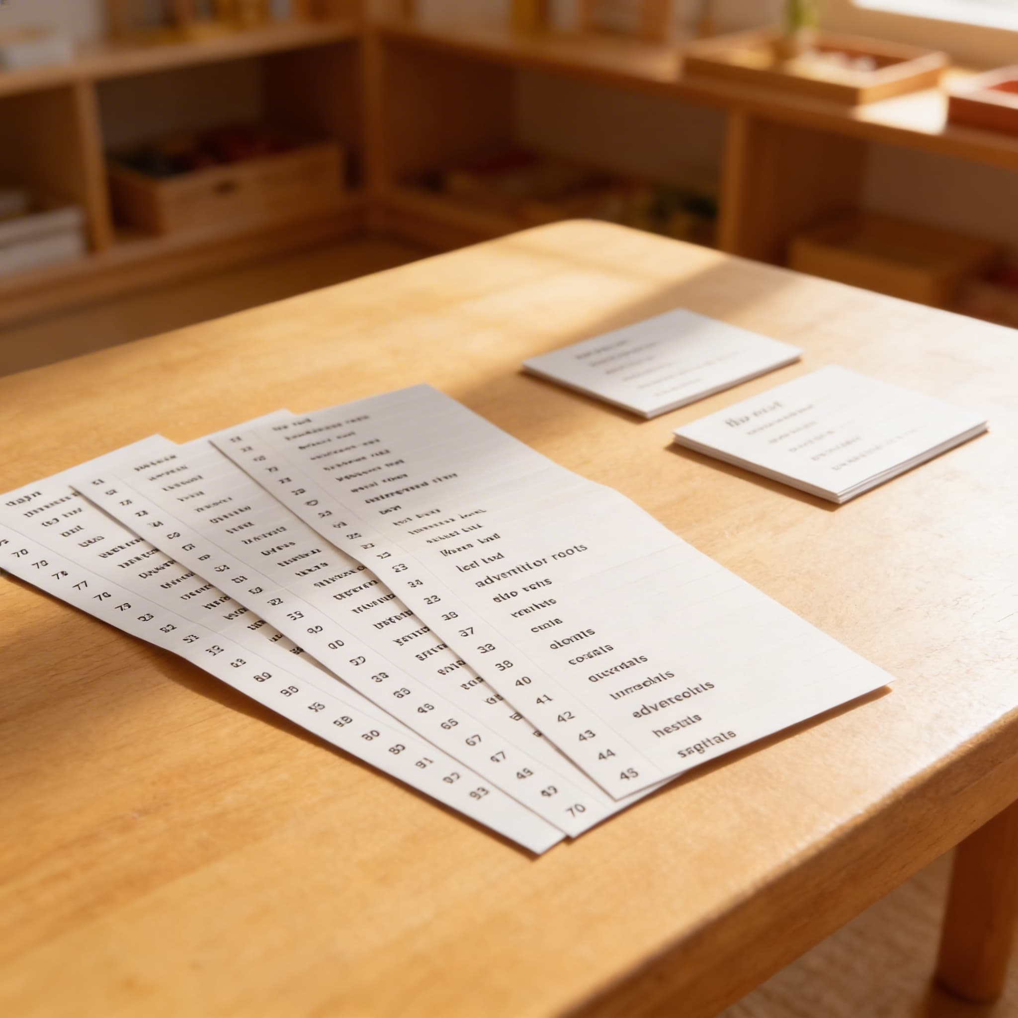 Karty s názvy: Druhá sada botanických karet — Při použití