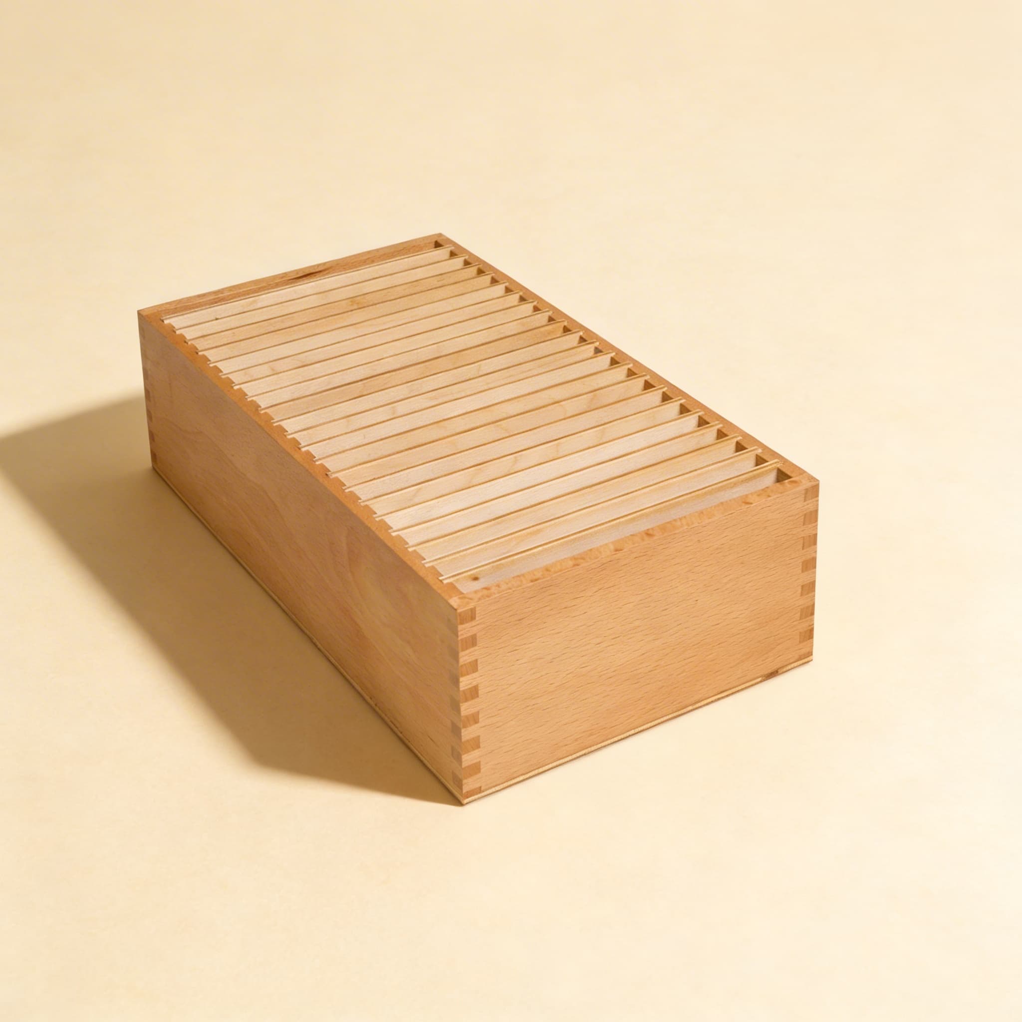 Botanikkarten Box — Aufbewahrung für zweites Klassifikationsset — Seitenansicht