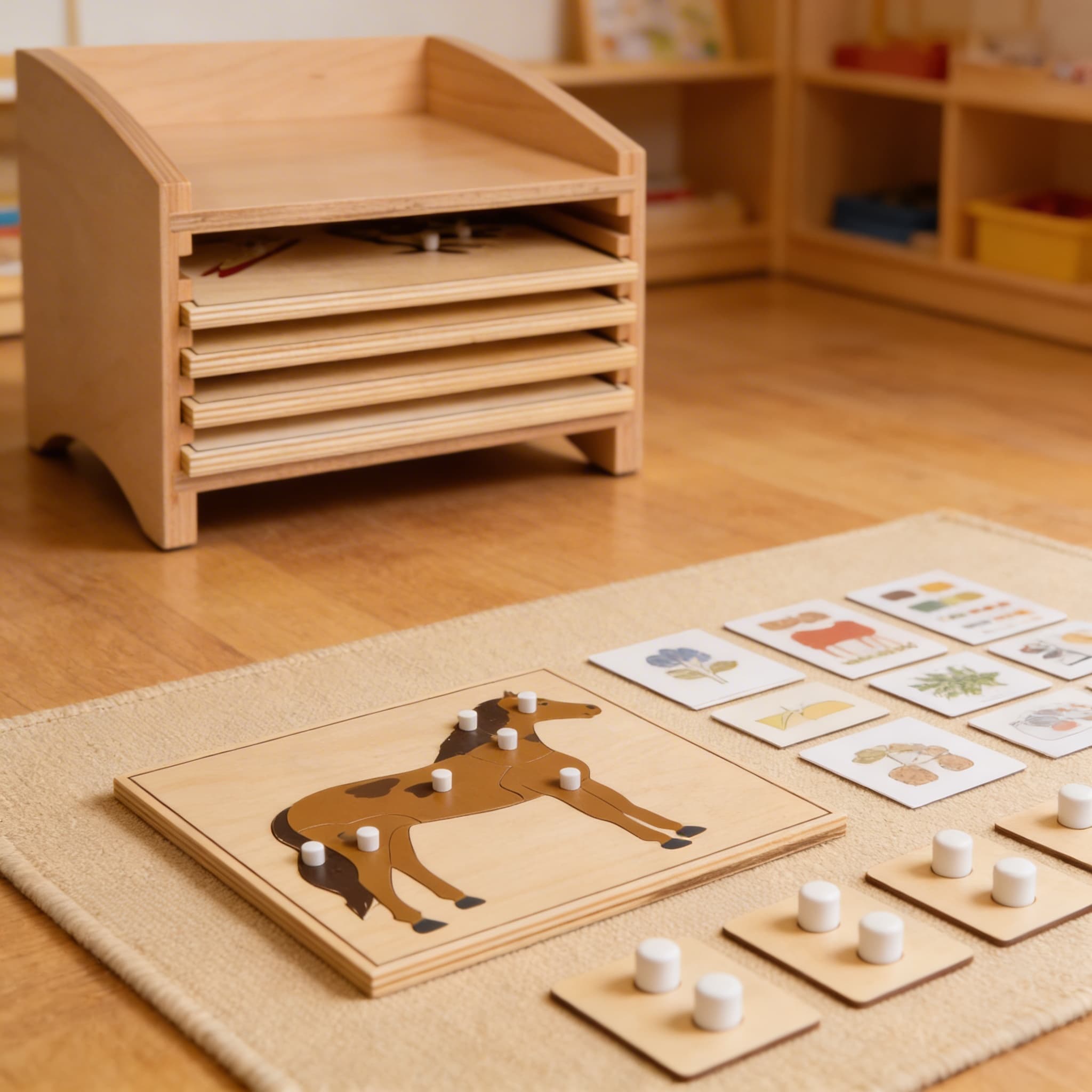 Tierpuzzle-Schrank: Fünf Fächer — Ansicht 3