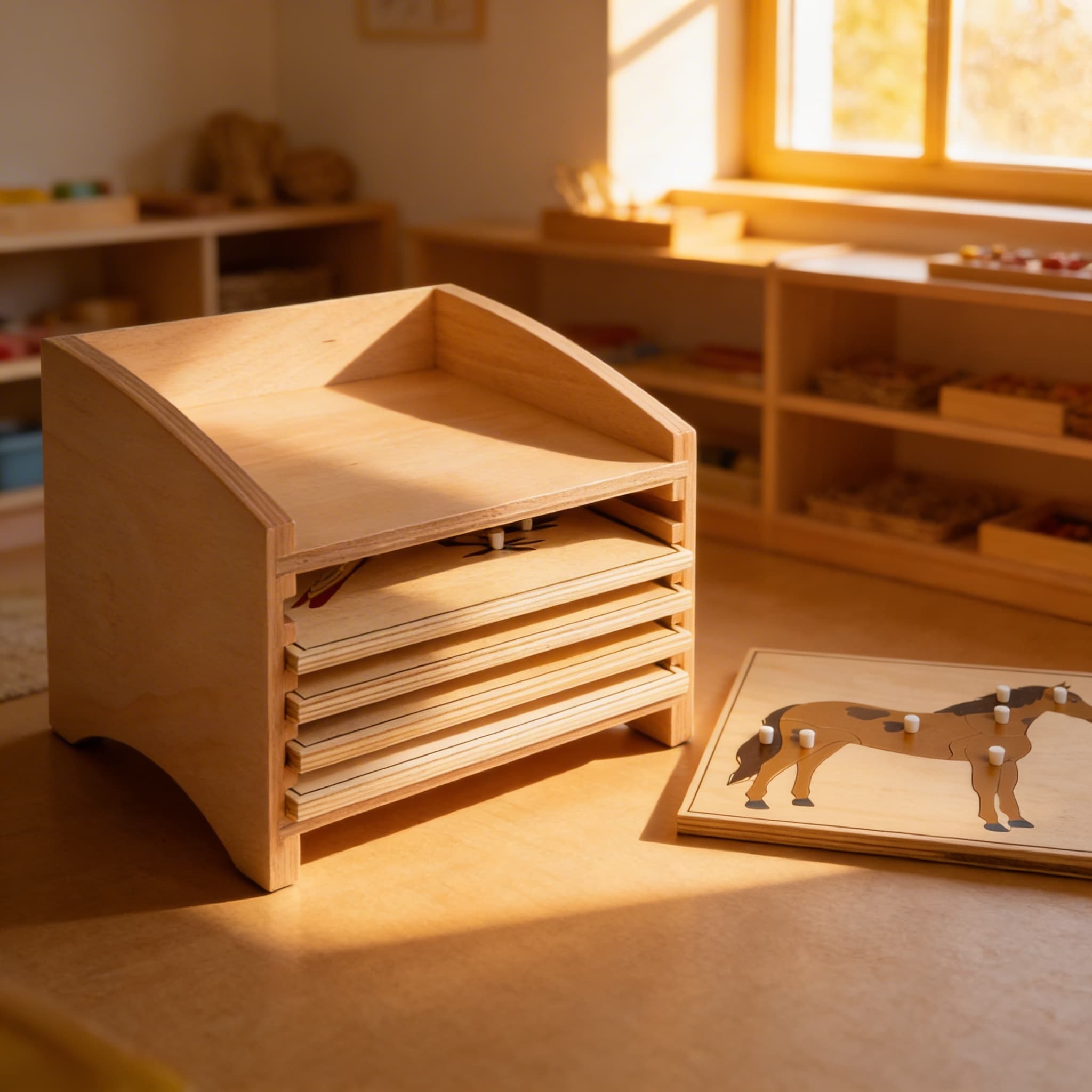 Tierpuzzle-Schrank: Fünf Fächer — Ansicht 4