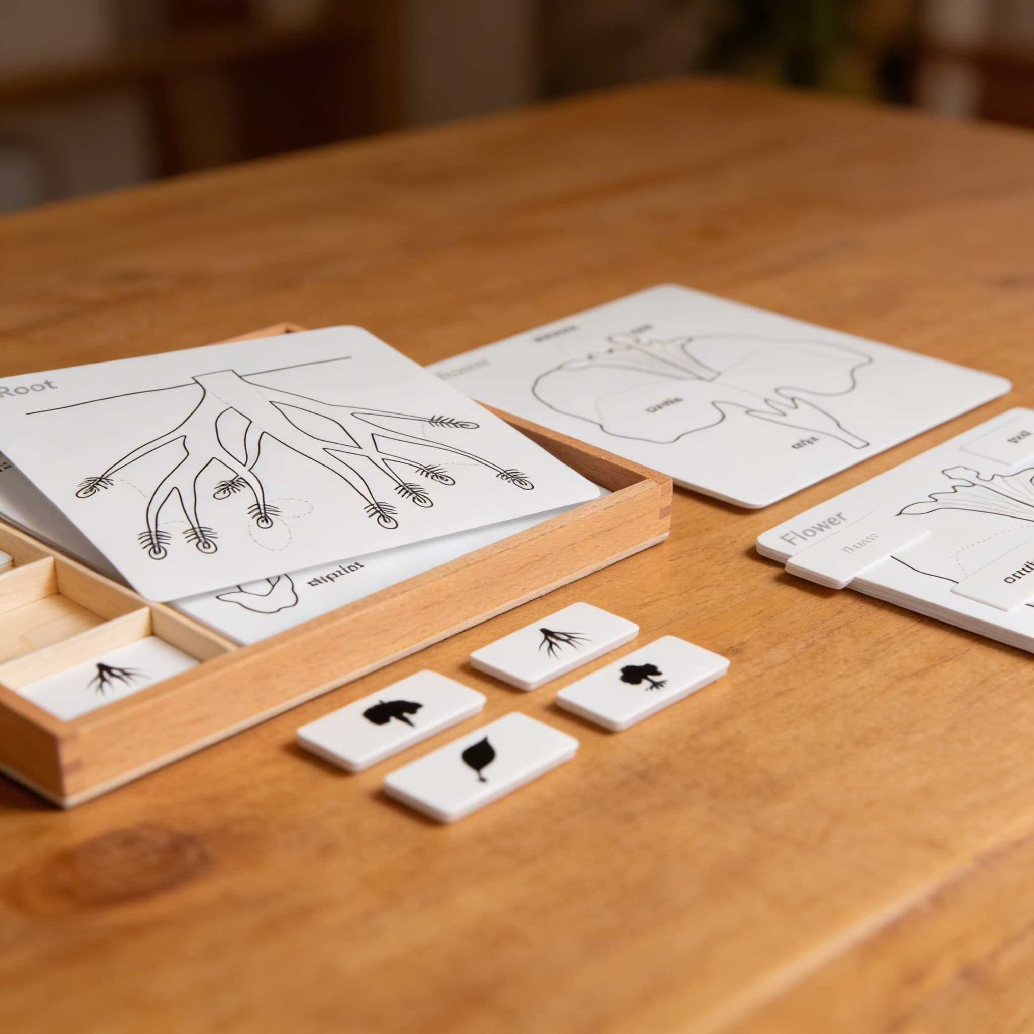 Souprava aktivit k botanickým skládačkám — Detailní pohled