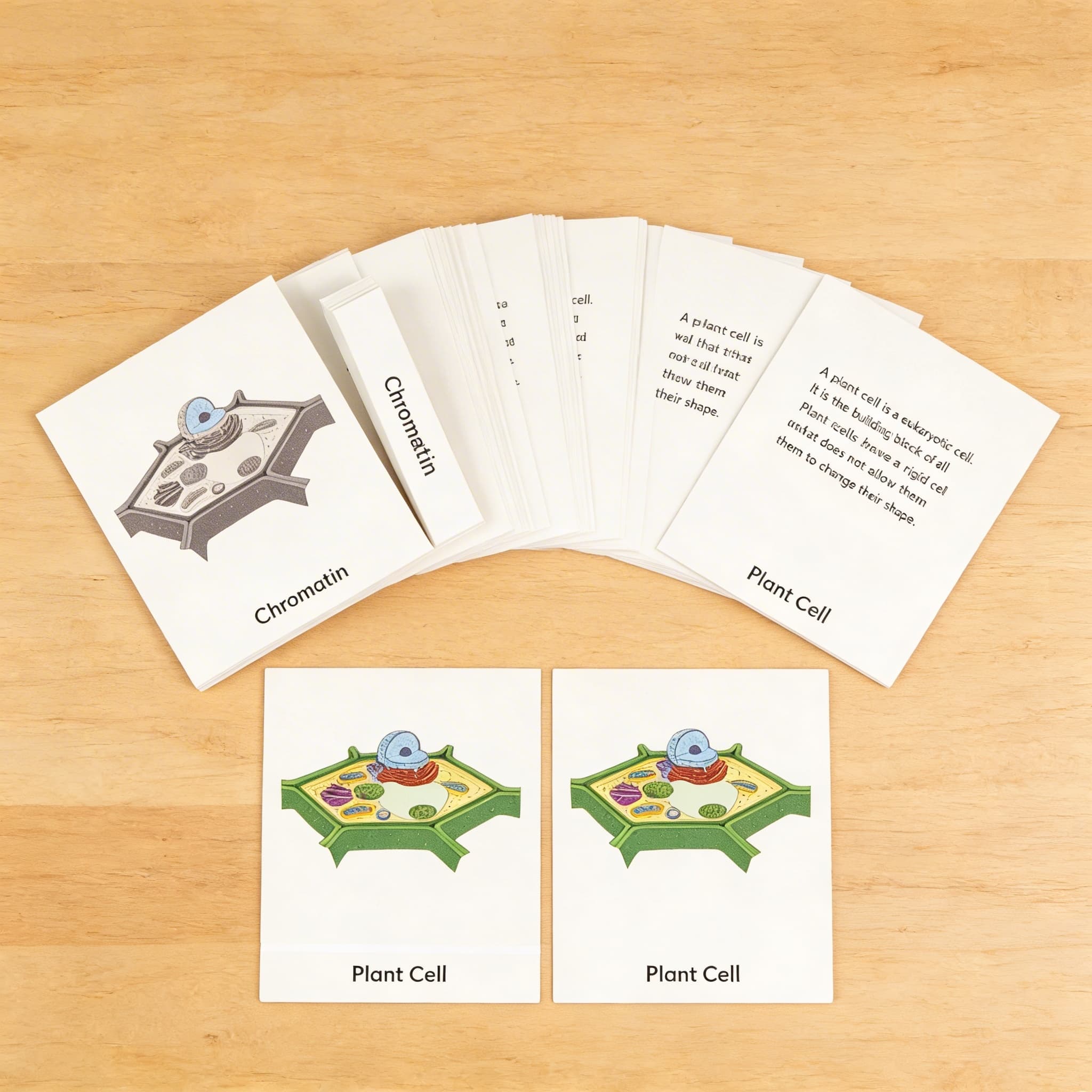 Nomenklartúrne karty rastlinnej bunky — Bočný pohľad