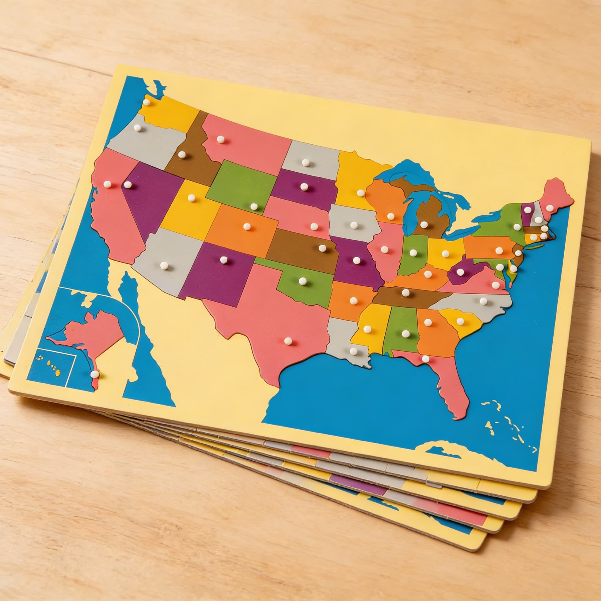 Puzzlekarte: Vereinigte Staaten — Ansicht 2
