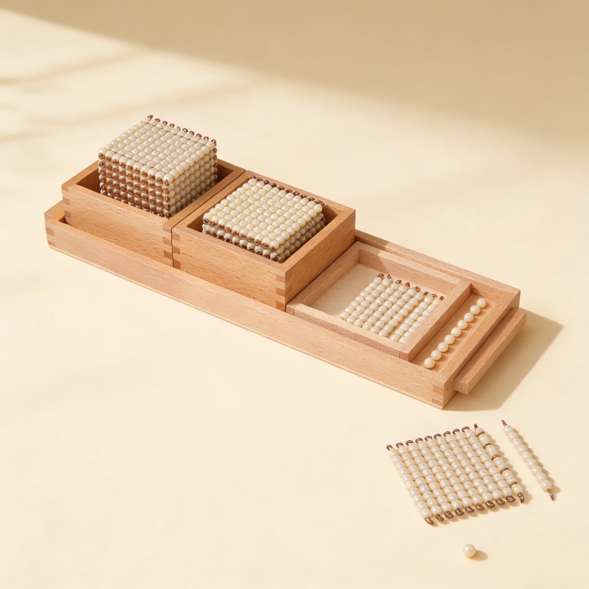 Einführung in das Dezimalsystem: Einzelperlen Glas — Ansicht 2