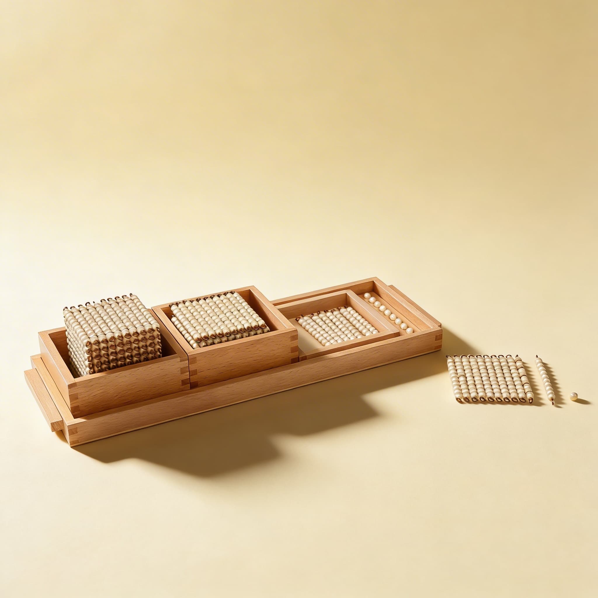 Einführung in das Dezimalsystem: Einzelperlen Glas