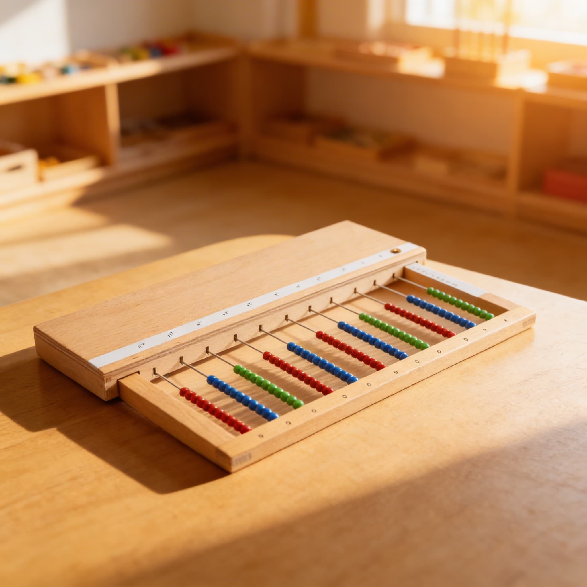 Multi-Basis-Perlenrahmen — Farbkodiertes Mathematik-Erkundungsmaterial — Im Einsatz