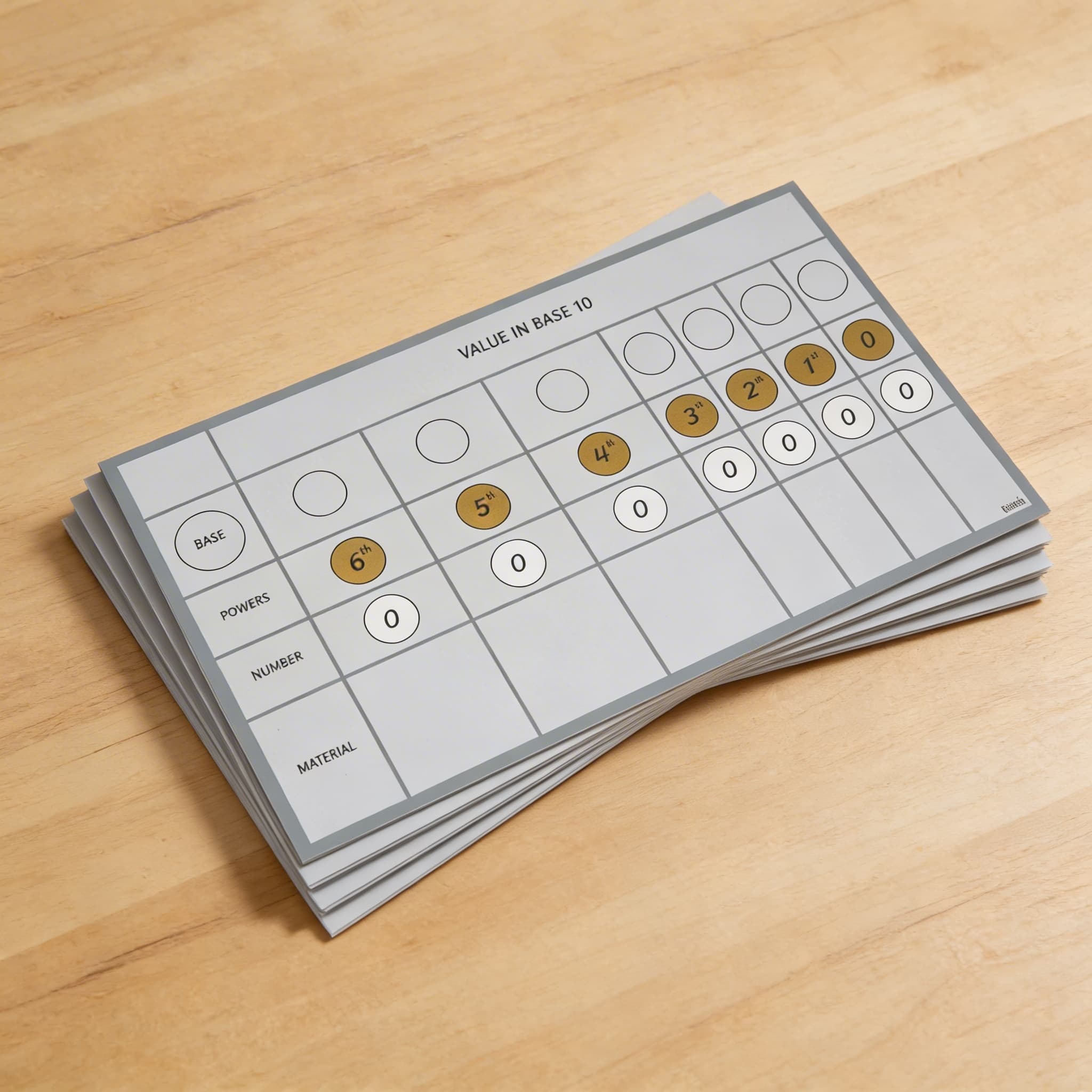 Tabulka pro multibázový materiál — Boční pohled