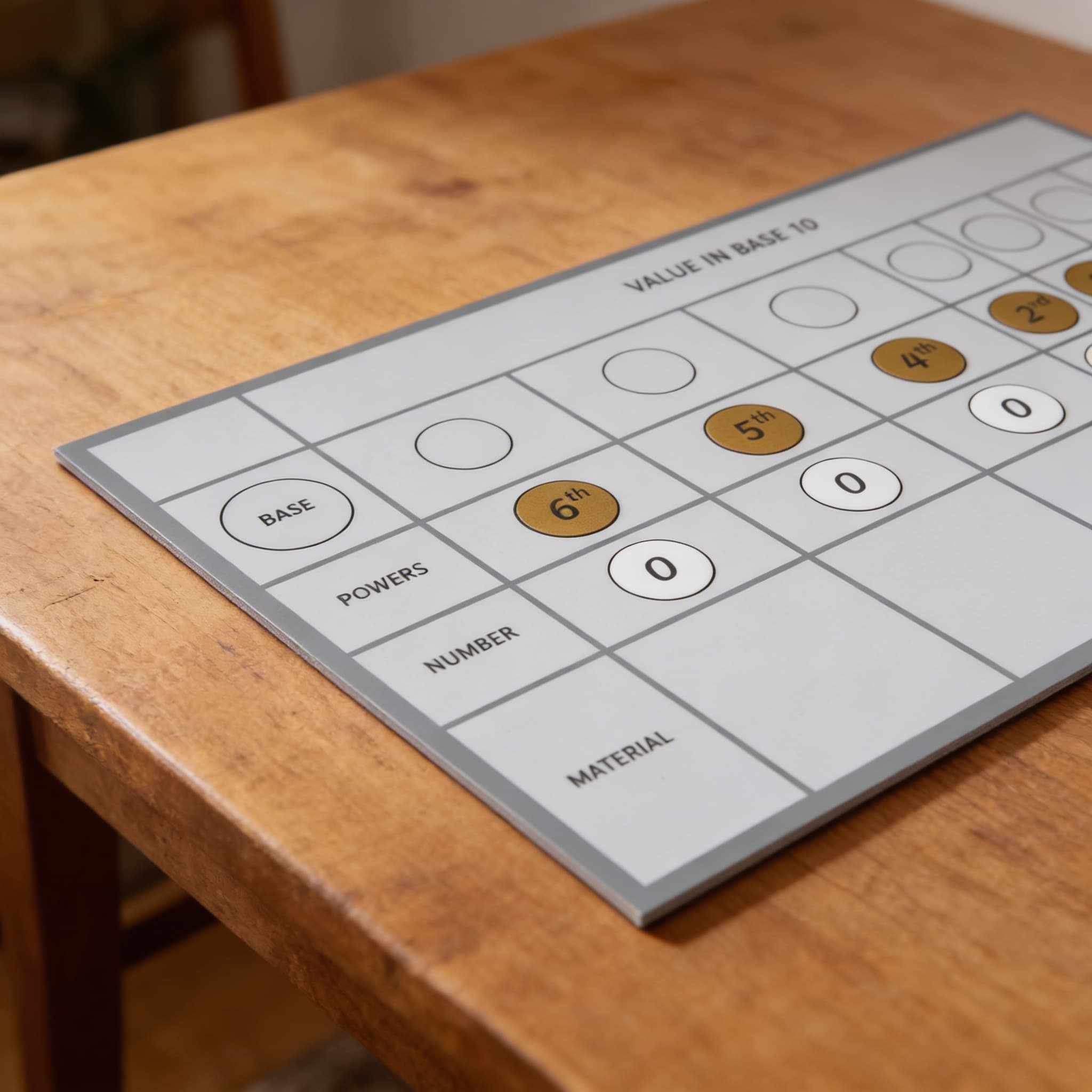 Tabulka pro multibázový materiál — Detailní pohled