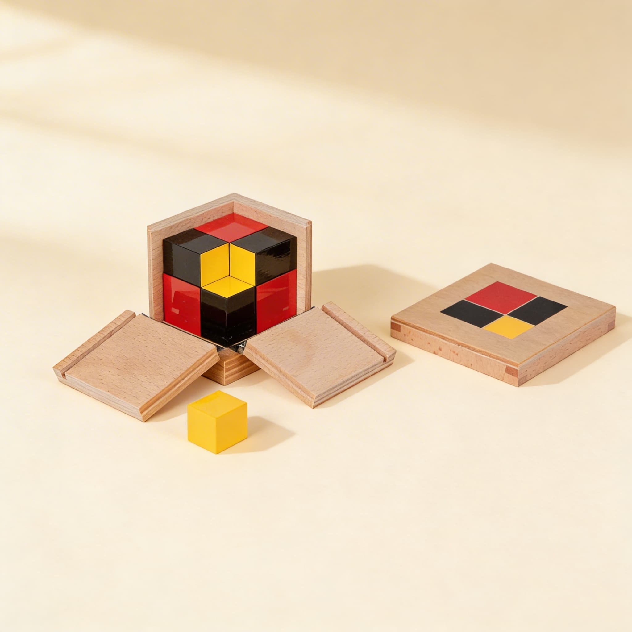 Algebraischer Binomischer Würfel — Erweiterte Mathematische Sinnesmaterial — Seitenansicht