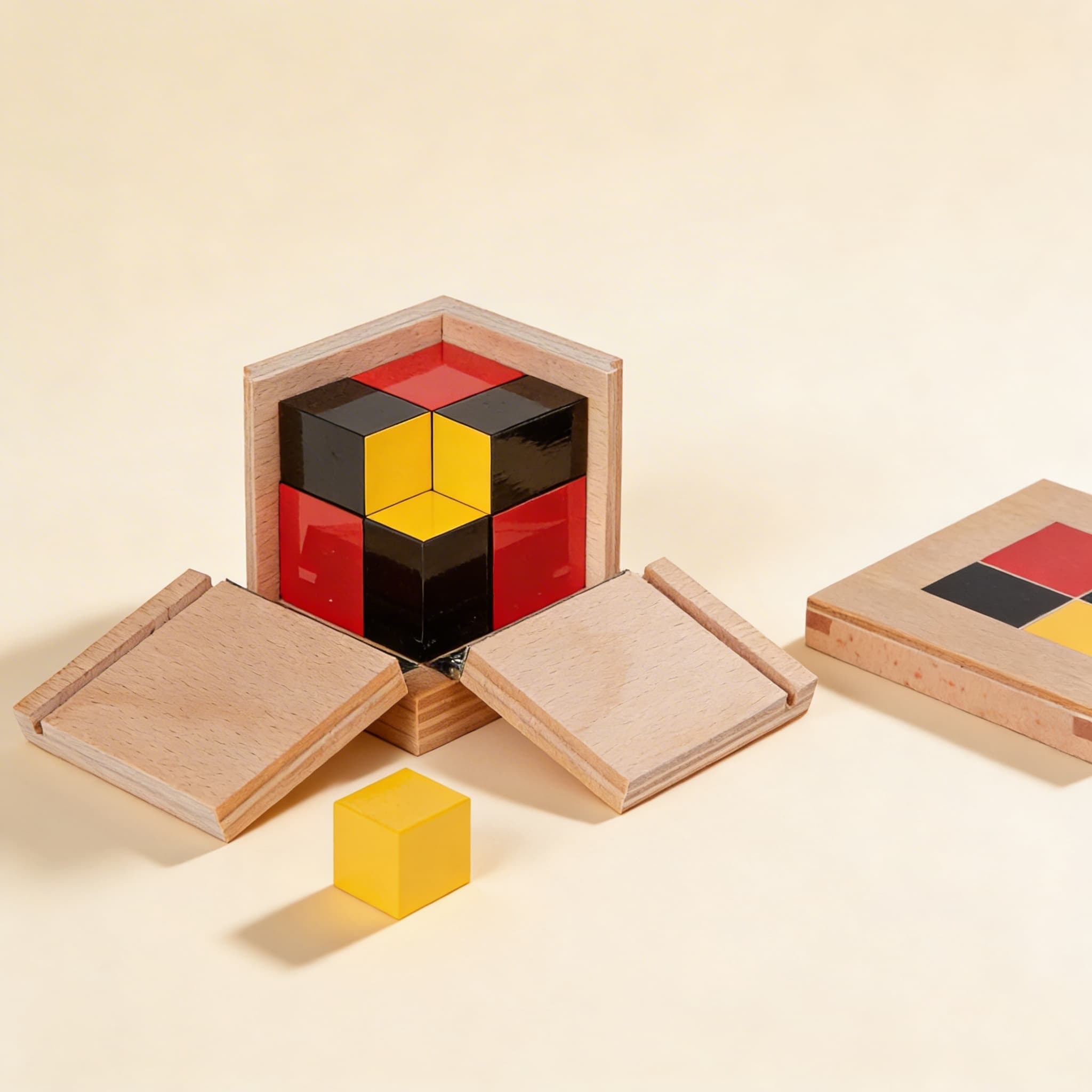 Algebraic Binomial Cube — Advanced Mathematical Sensorial Material
