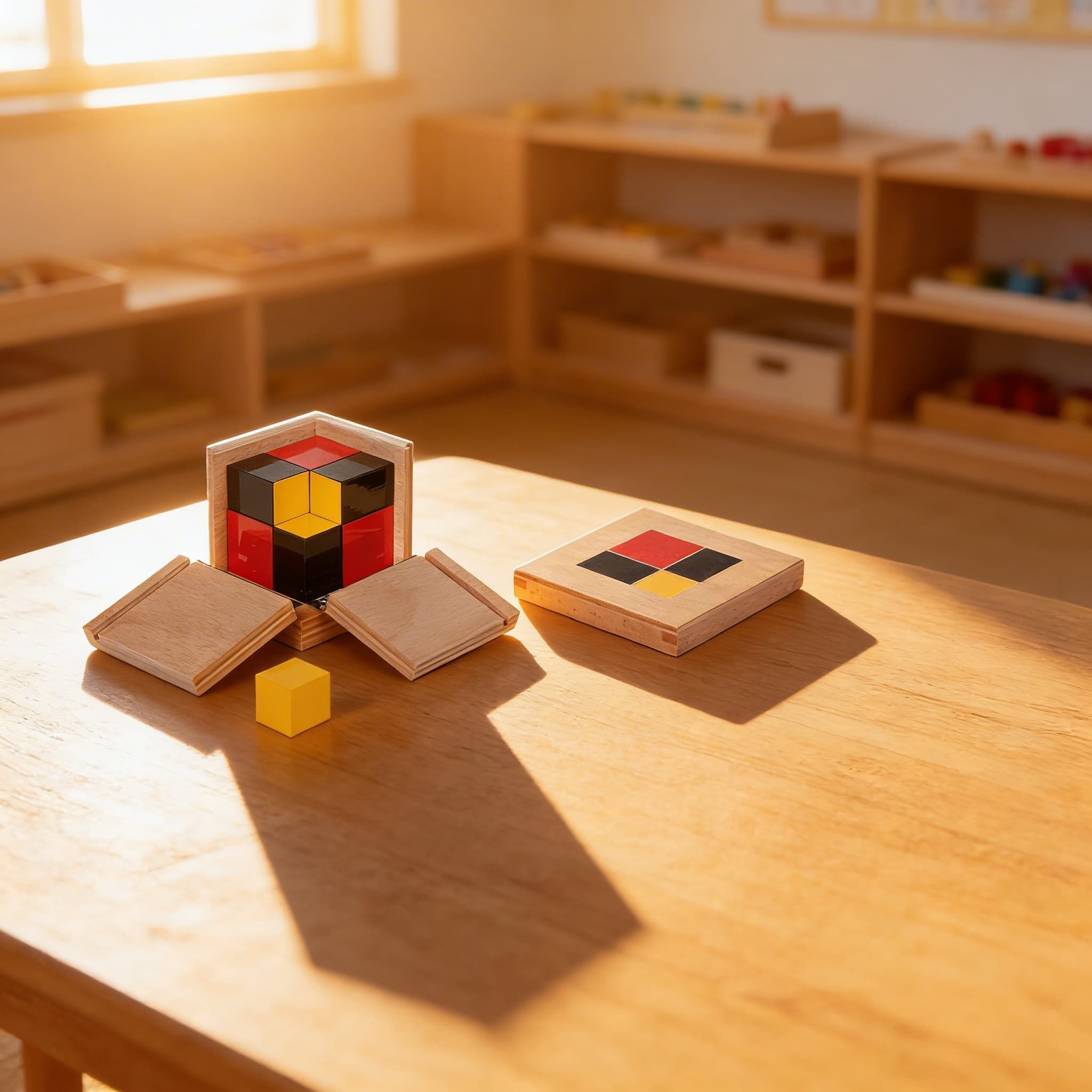 Algebraischer Binomischer Würfel — Erweiterte Mathematische Sinnesmaterial — Im Einsatz