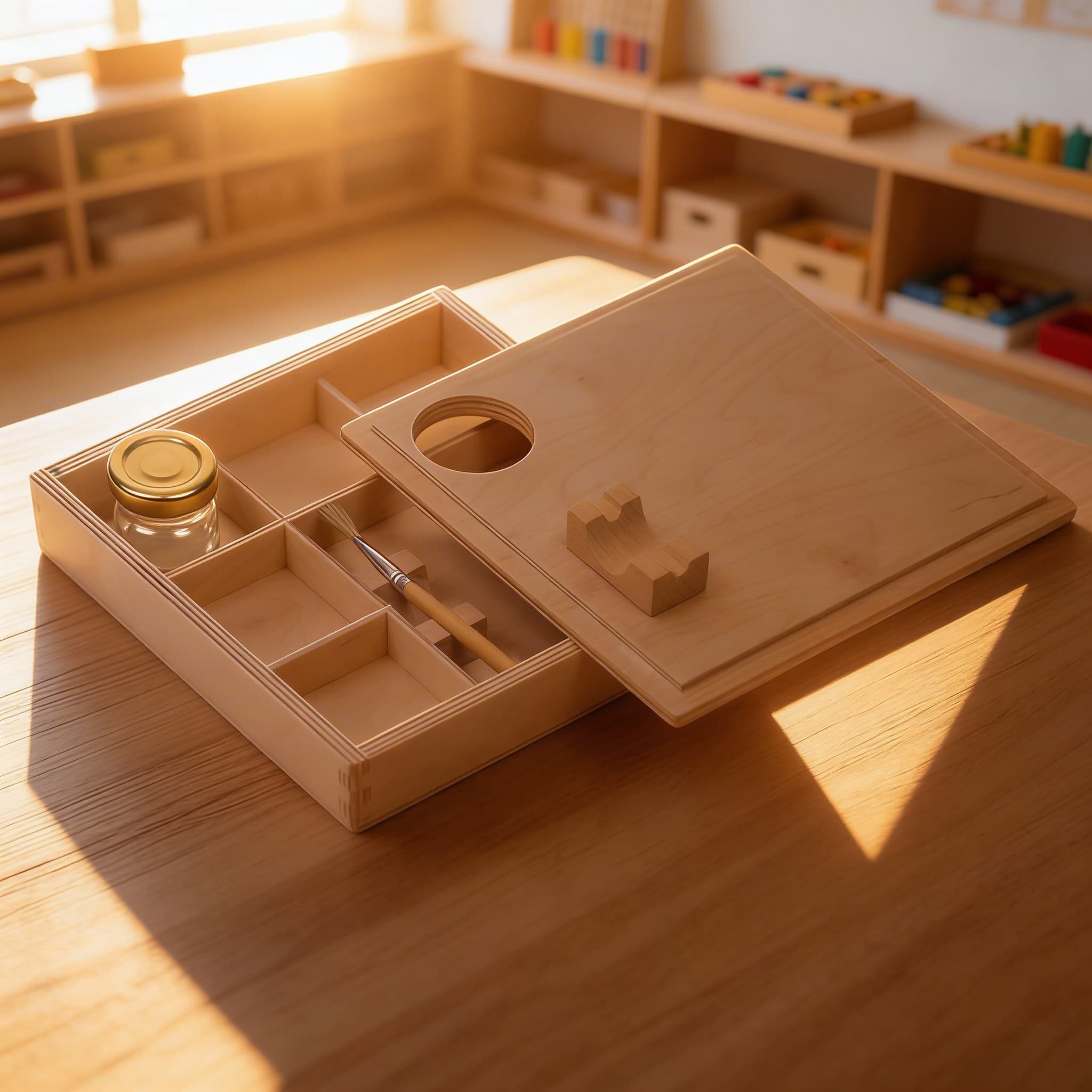 Klebe- und Bastelbox — Feinmotorik im praktischen Leben — Im Einsatz