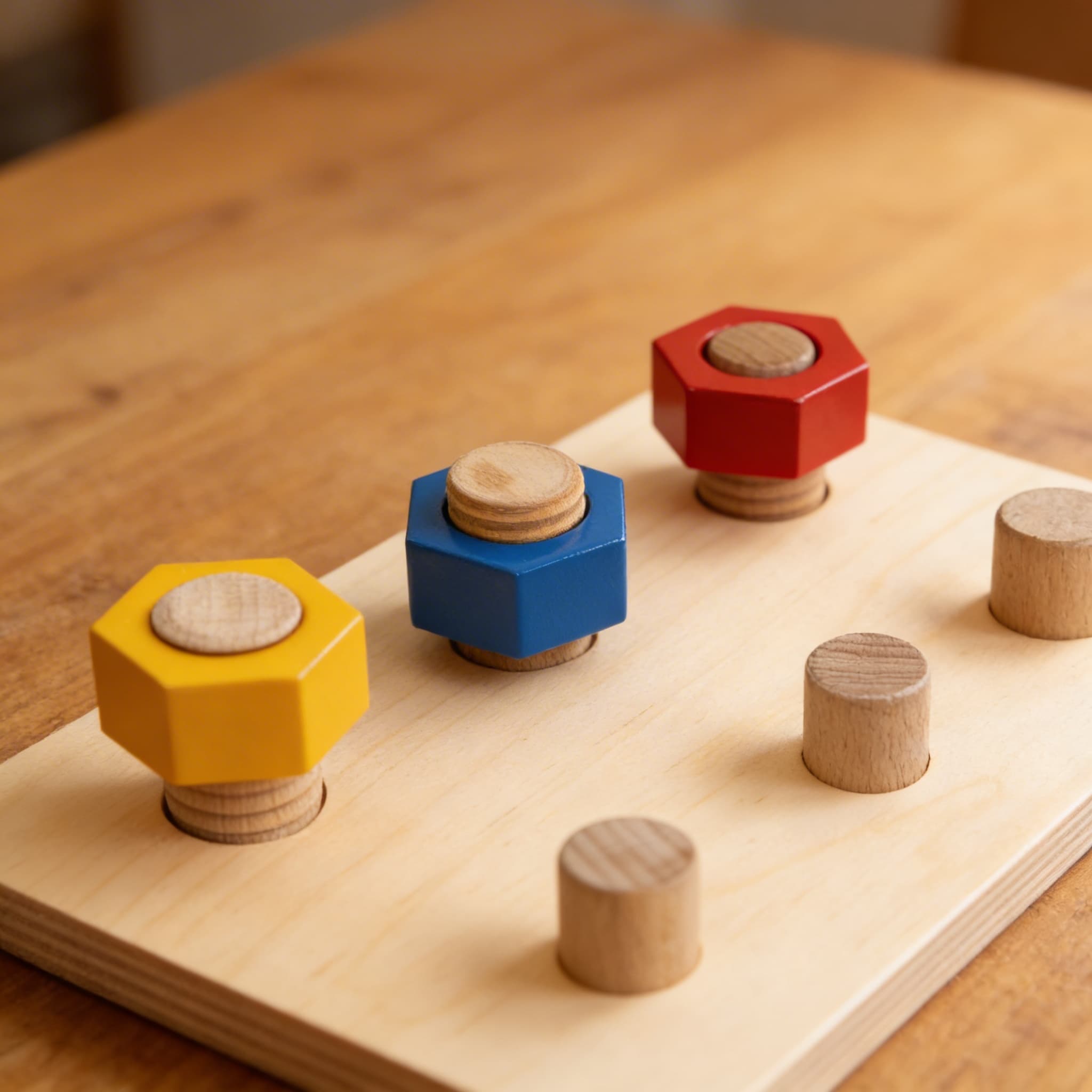 Schrauben und Stifte — Feinmotorik-Aktivität — Ansicht 3