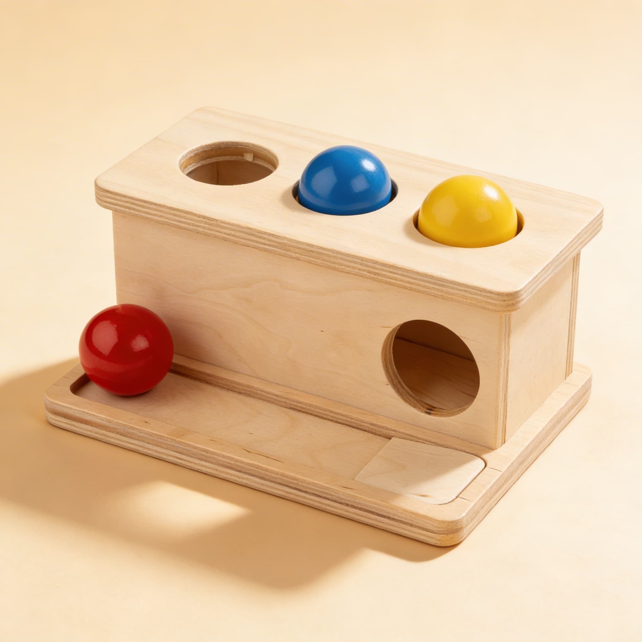 Schiebebox — Objektpermanenz-Entwicklungsaktivität — Seitenansicht