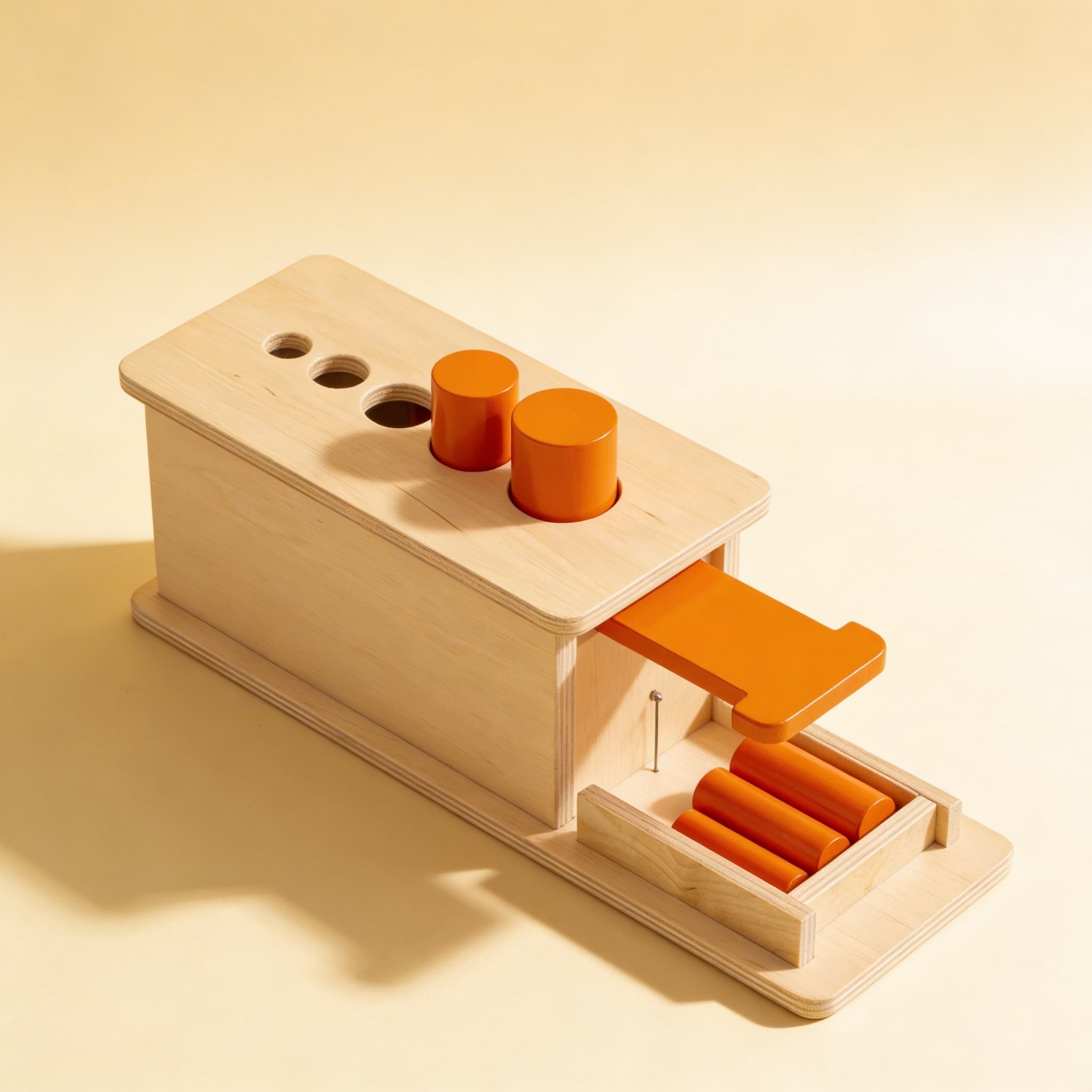 Zylinder-Schiebekasten — Zylinderblöcke mit Schublade — Seitenansicht