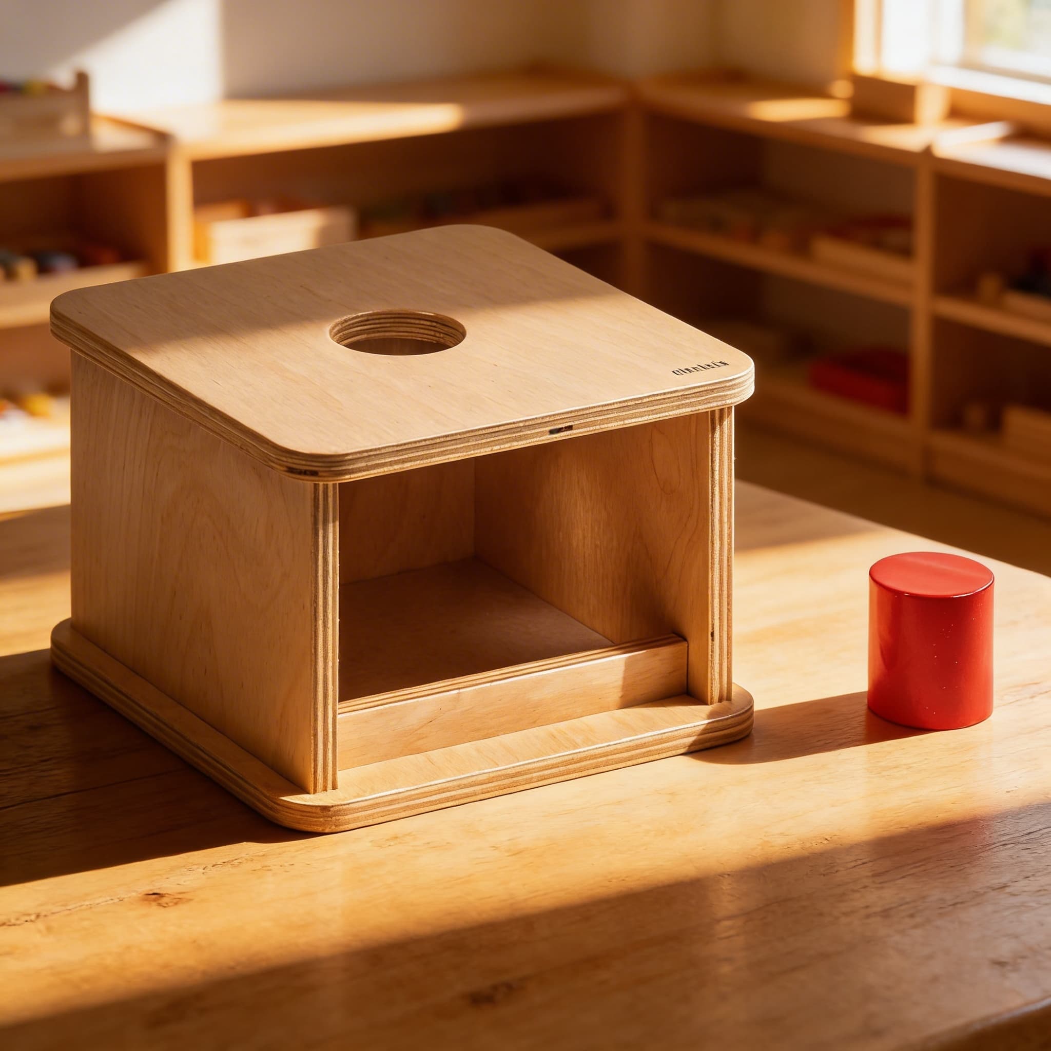 Imbucare Box — Großer Zylinder für Objektpermanenz — Im Einsatz