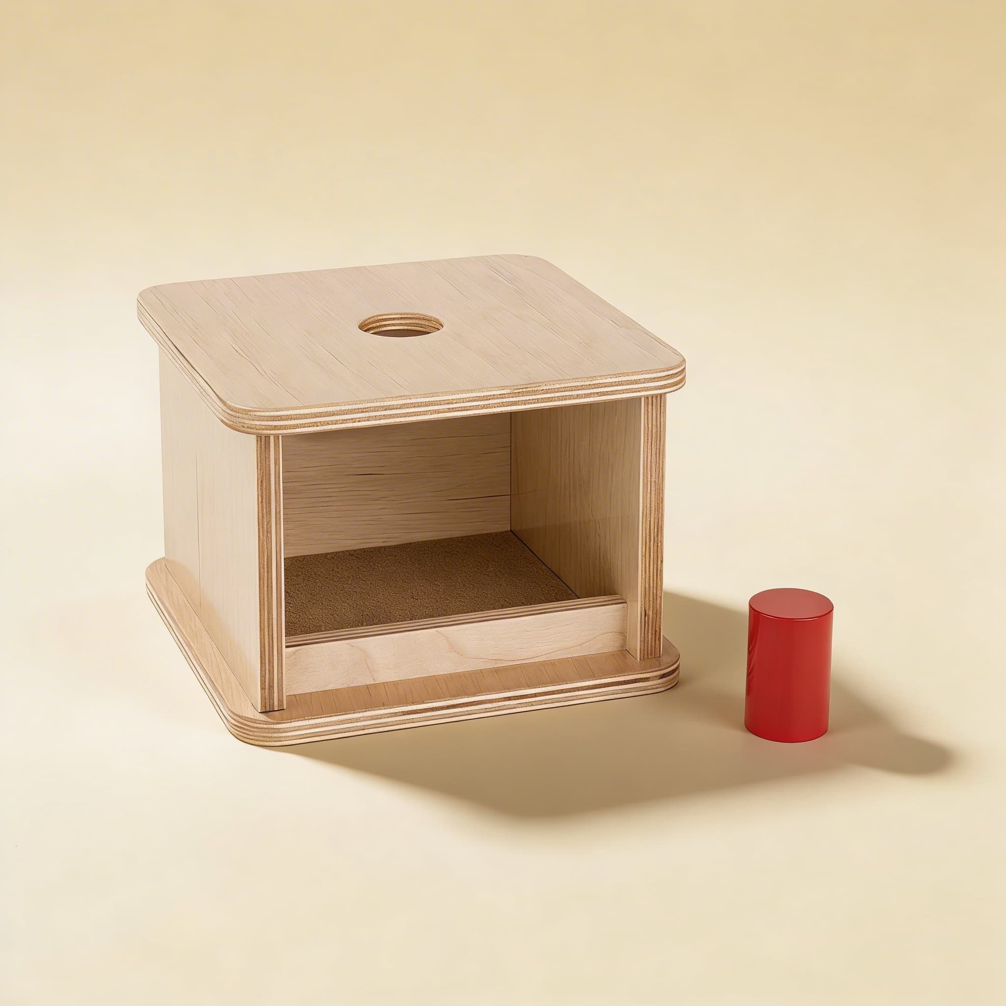 Imbucare Box — Small Cylinder for Object Permanence