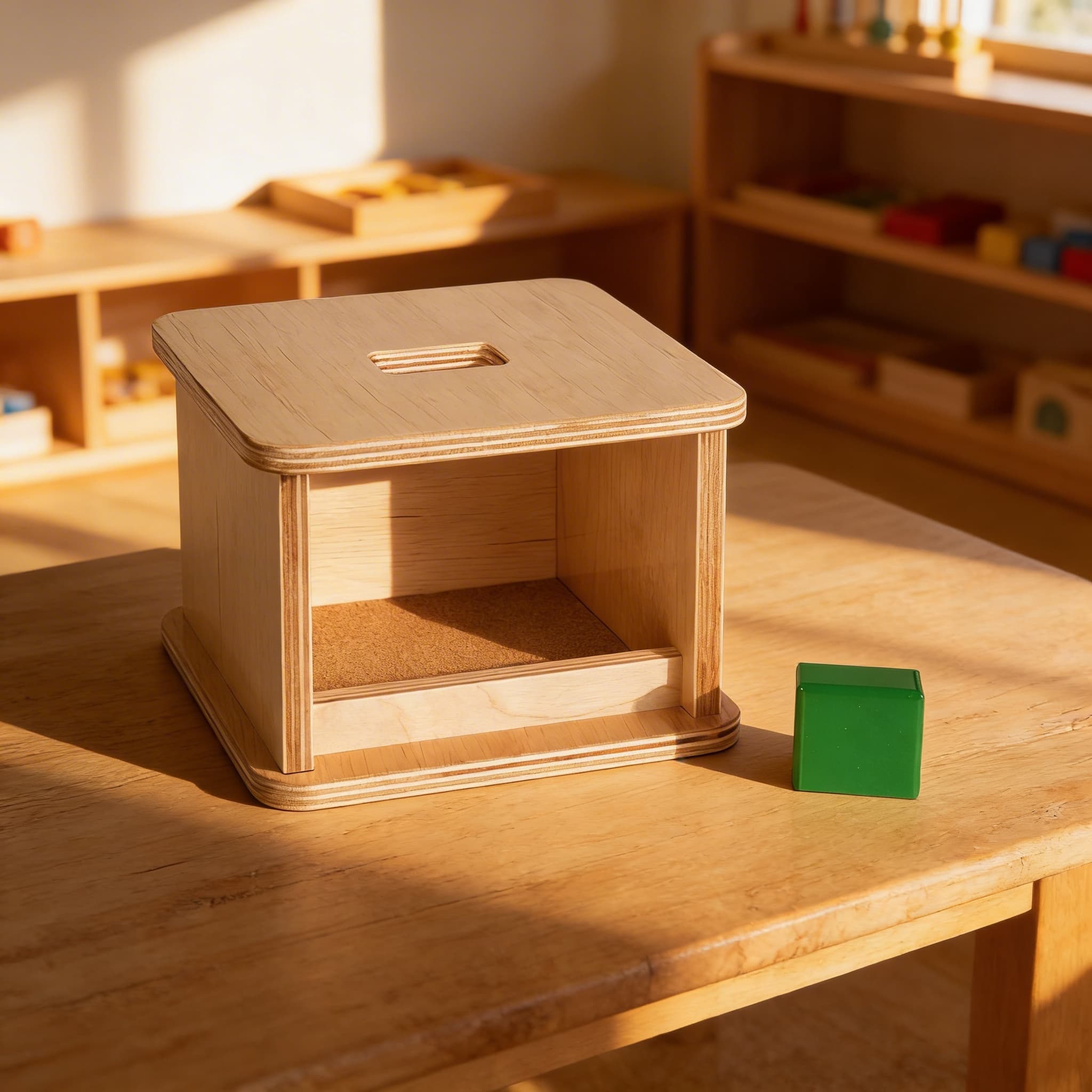 Imbucare-Box mit Rechteckprisma — Formunterscheidungsaktivität — Im Einsatz