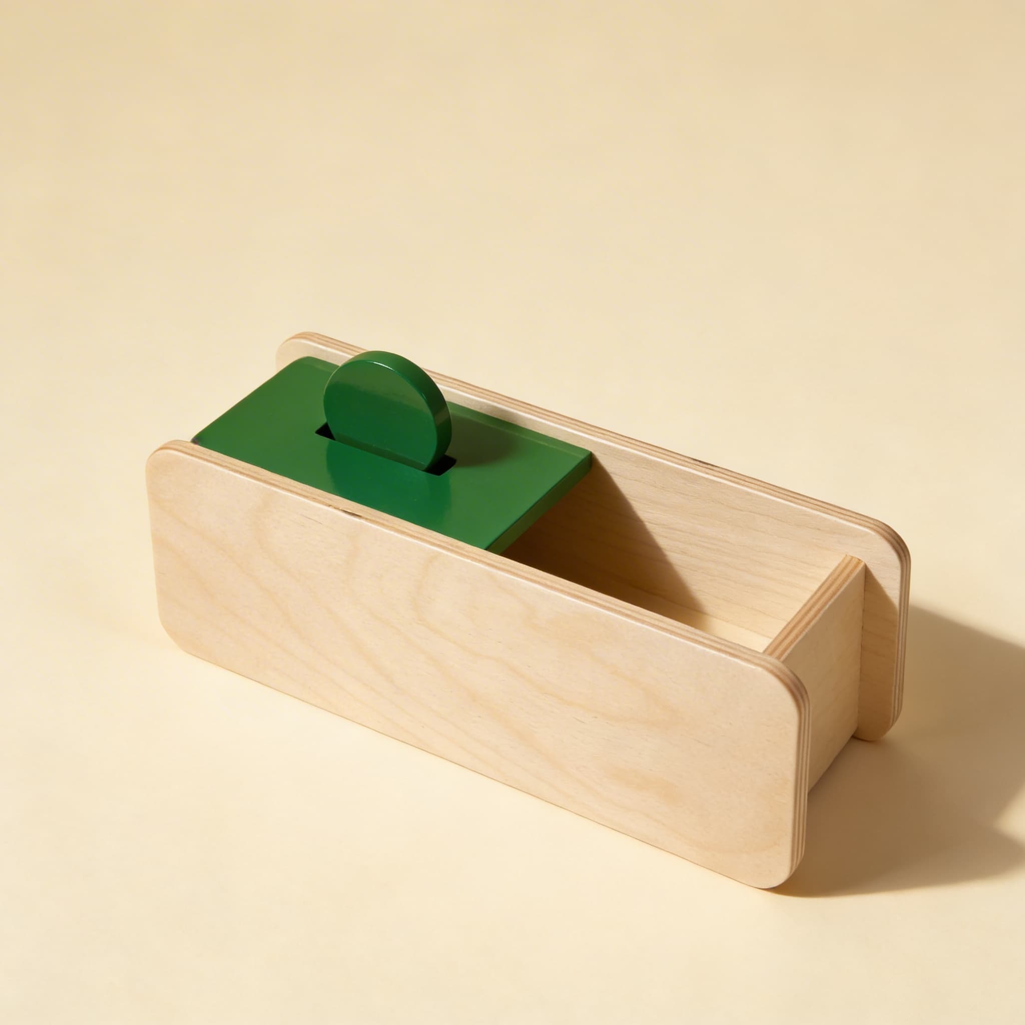 Imbucare-Box mit Klappdeckel — Einzelschlitz für Scheiben — Seitenansicht