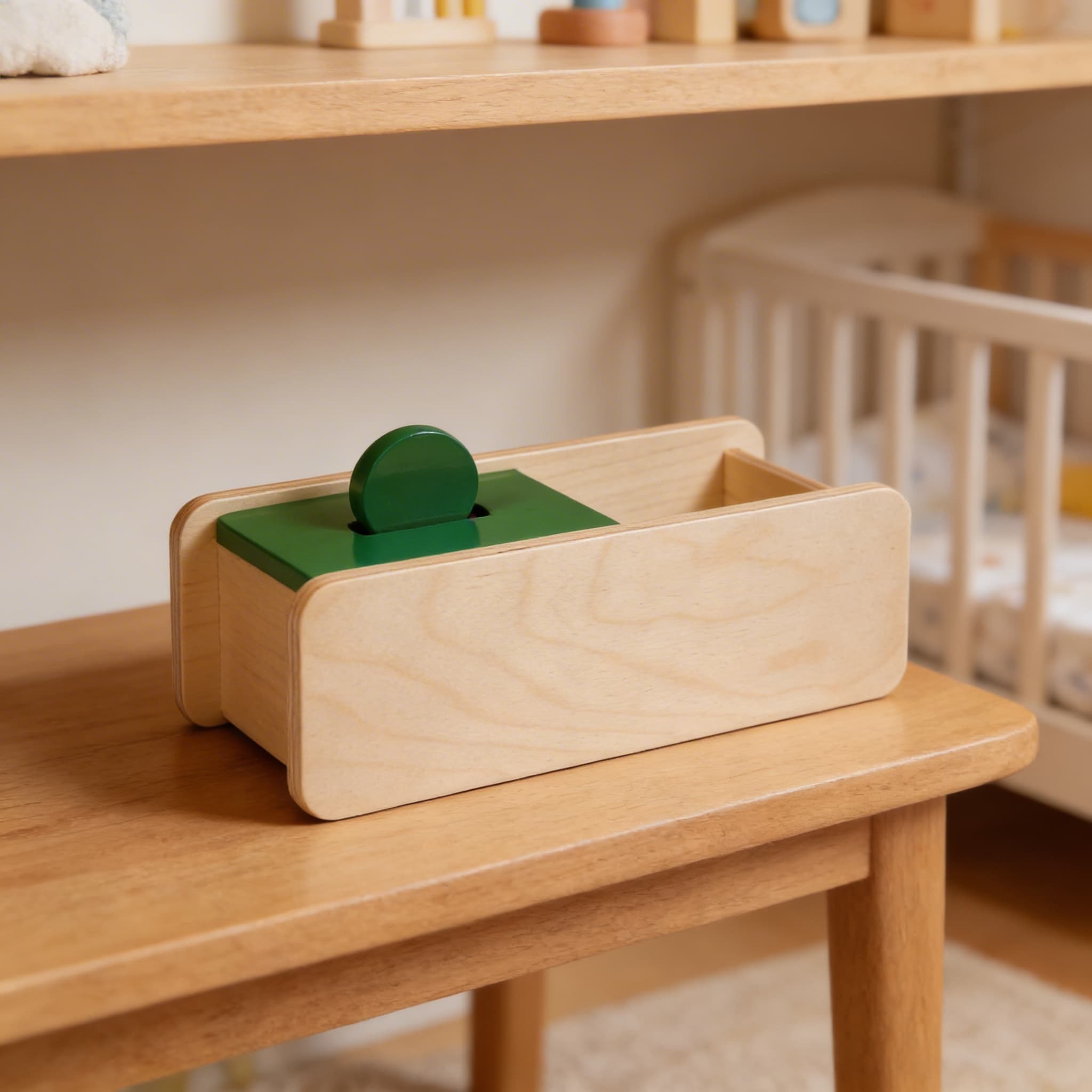 Imbucare-Box mit Klappdeckel — Einzelschlitz für Scheiben — Detailansicht