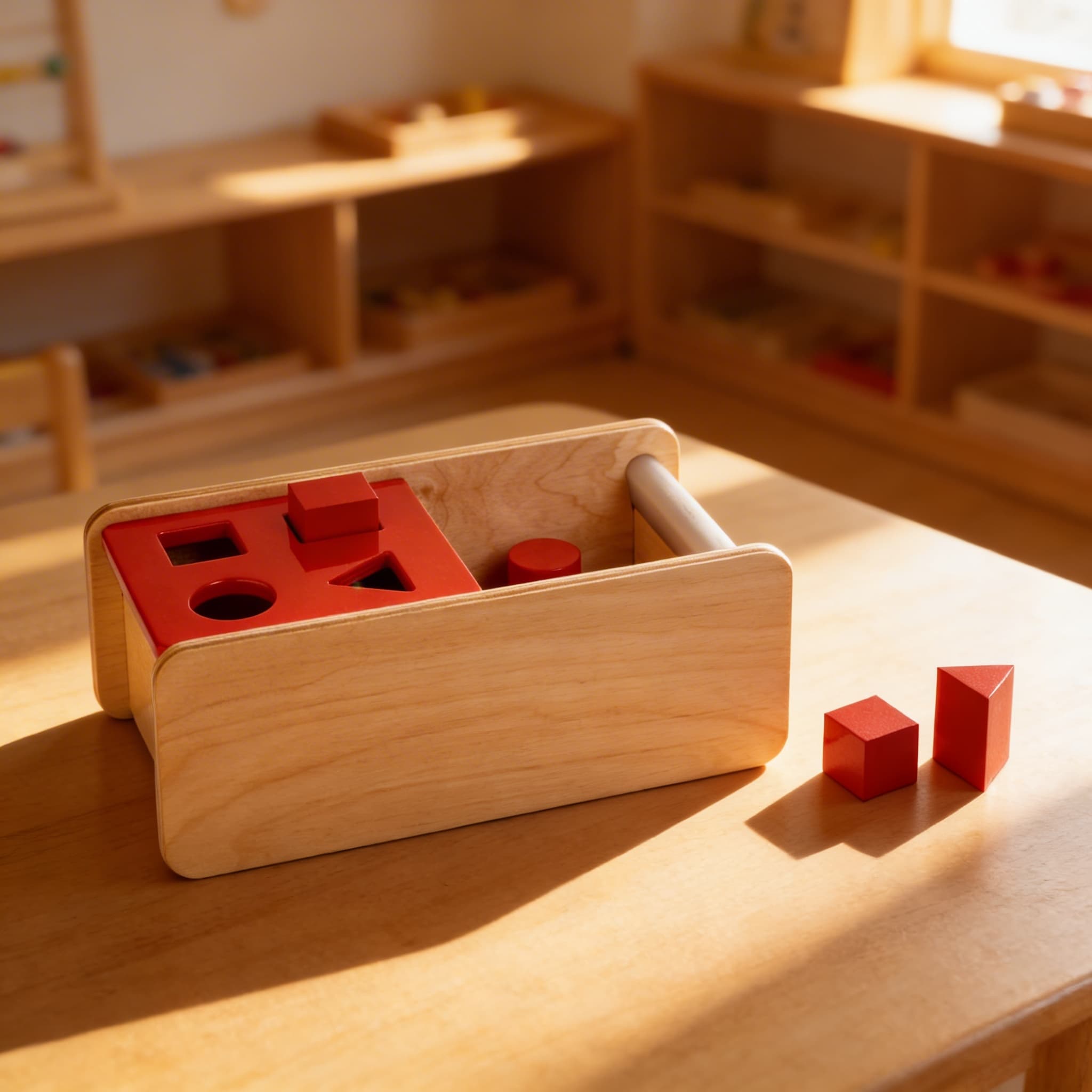 Imbucare Box — Klappdeckel mit 4 Formen für Kleinkinder — Im Einsatz