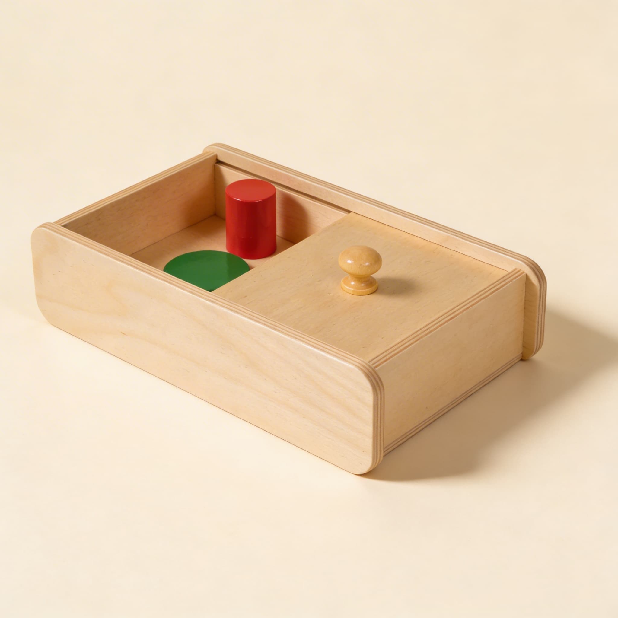 Sliding Lid Box — Object Permanence & Fine Motor Control