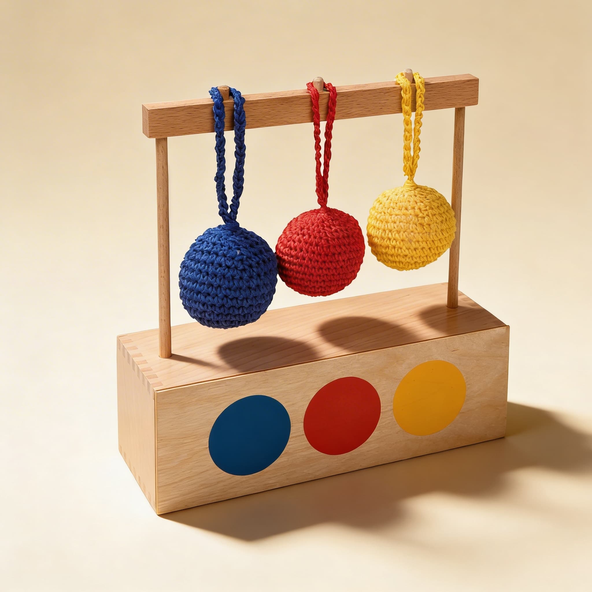 Imbucare Box — 3 Coloured Knit Balls Shape Matching