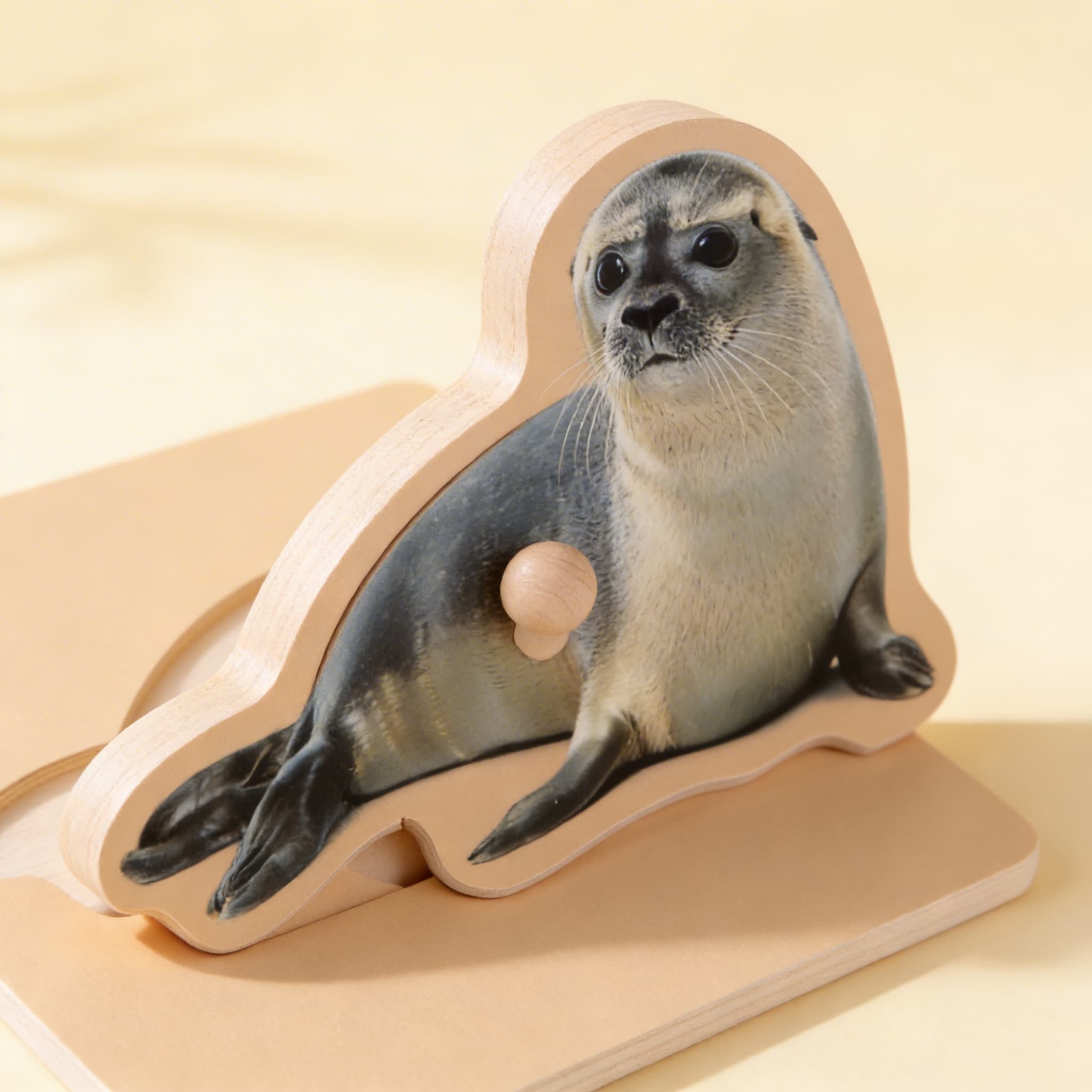 Kleinkind-Puzzle: Robbe — Seitenansicht