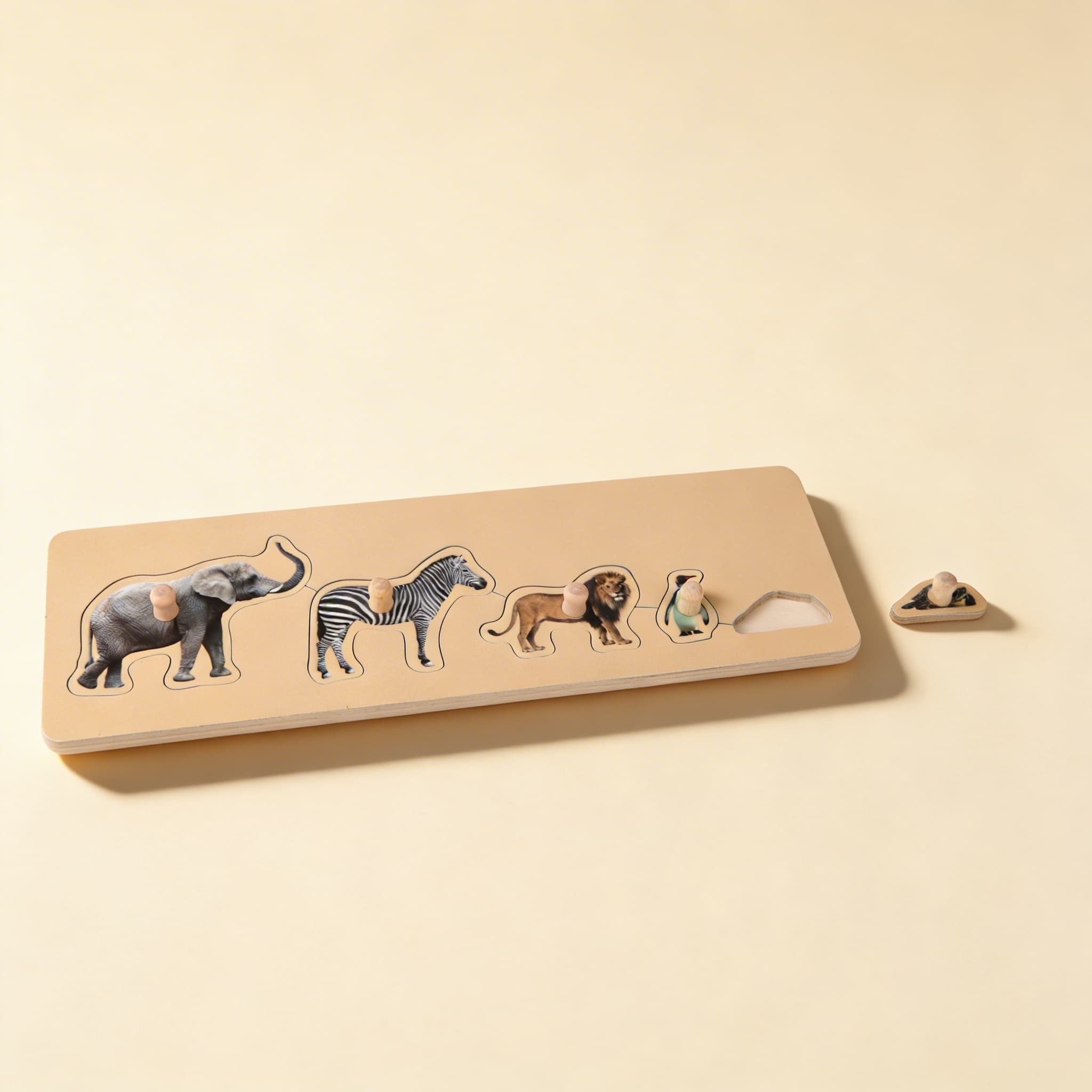 Kleinkind-Puzzle: 5 Wilde Tiere