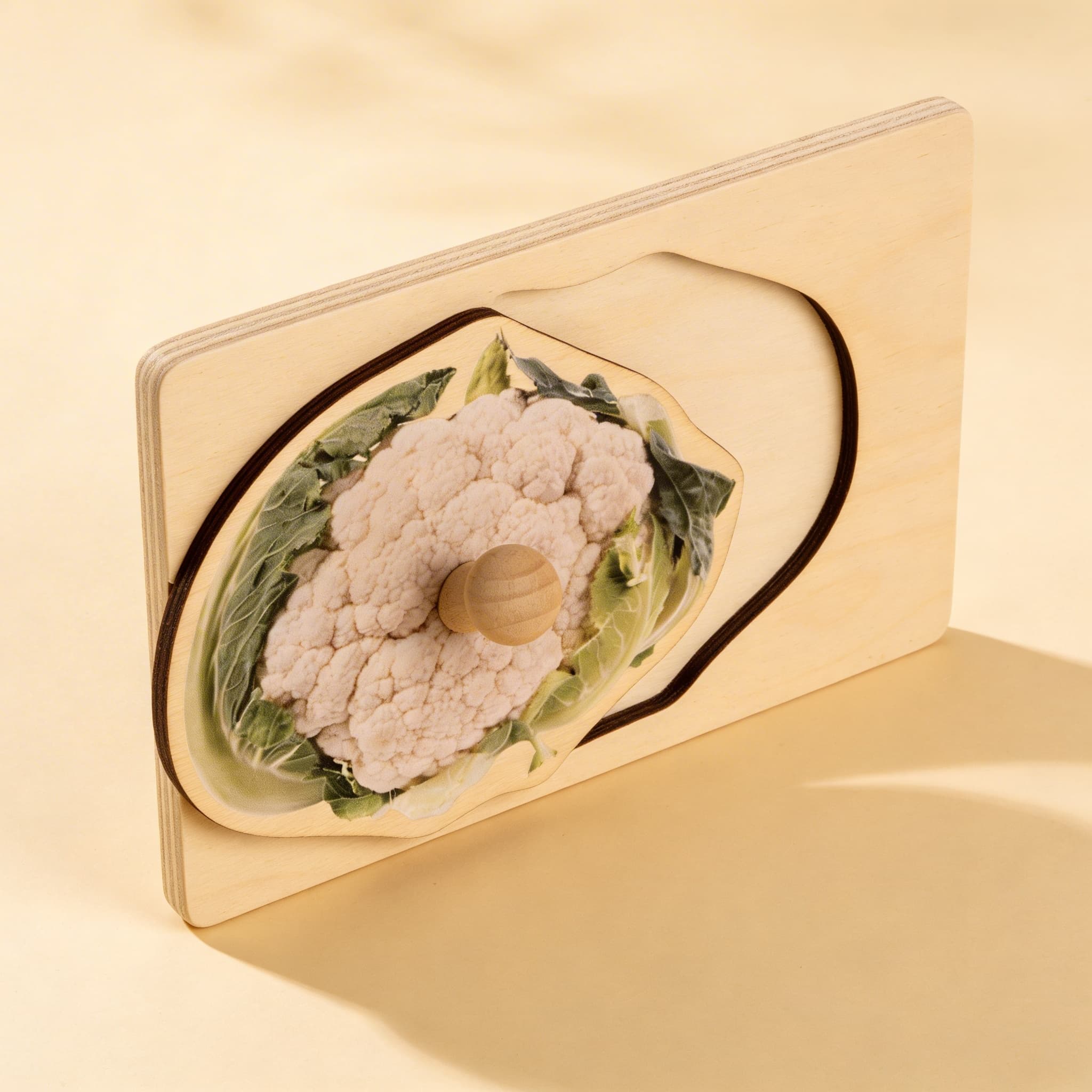 Kleinkind-Puzzle: Blumenkohl — Seitenansicht