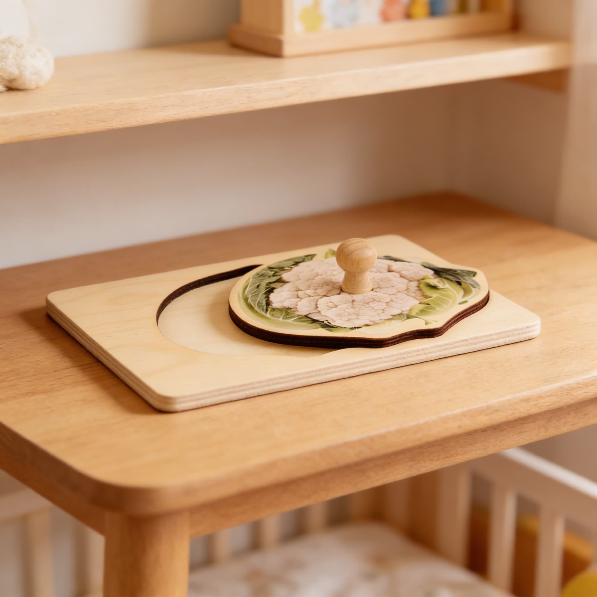 Kleinkind-Puzzle: Blumenkohl — Detailansicht