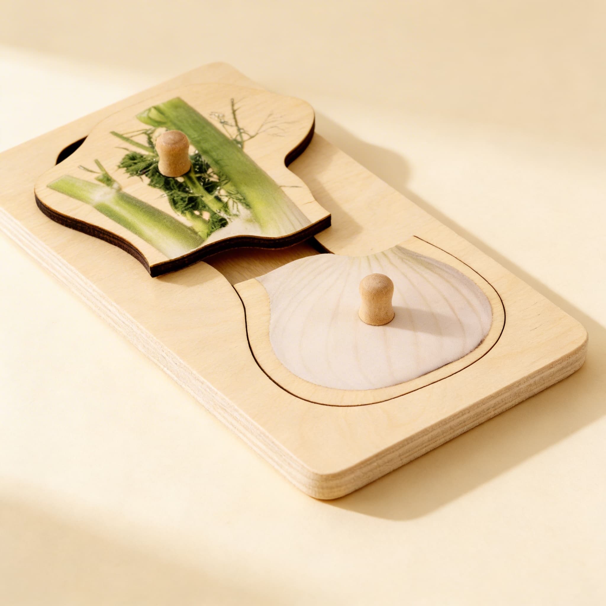 Kleinkind-Puzzle: Fenchel — Seitenansicht