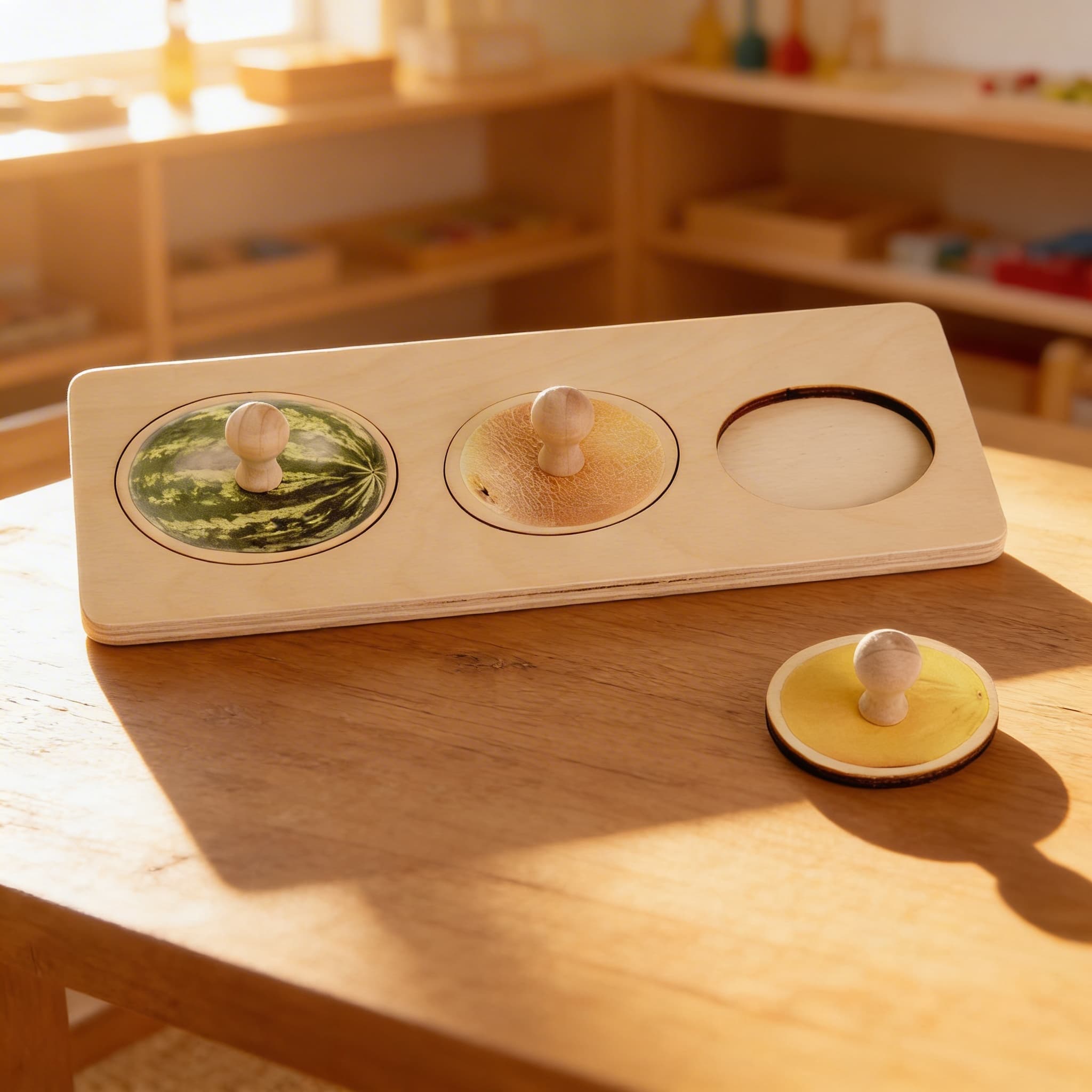 Kleinkind-Puzzle: 3 Melonen — Im Einsatz