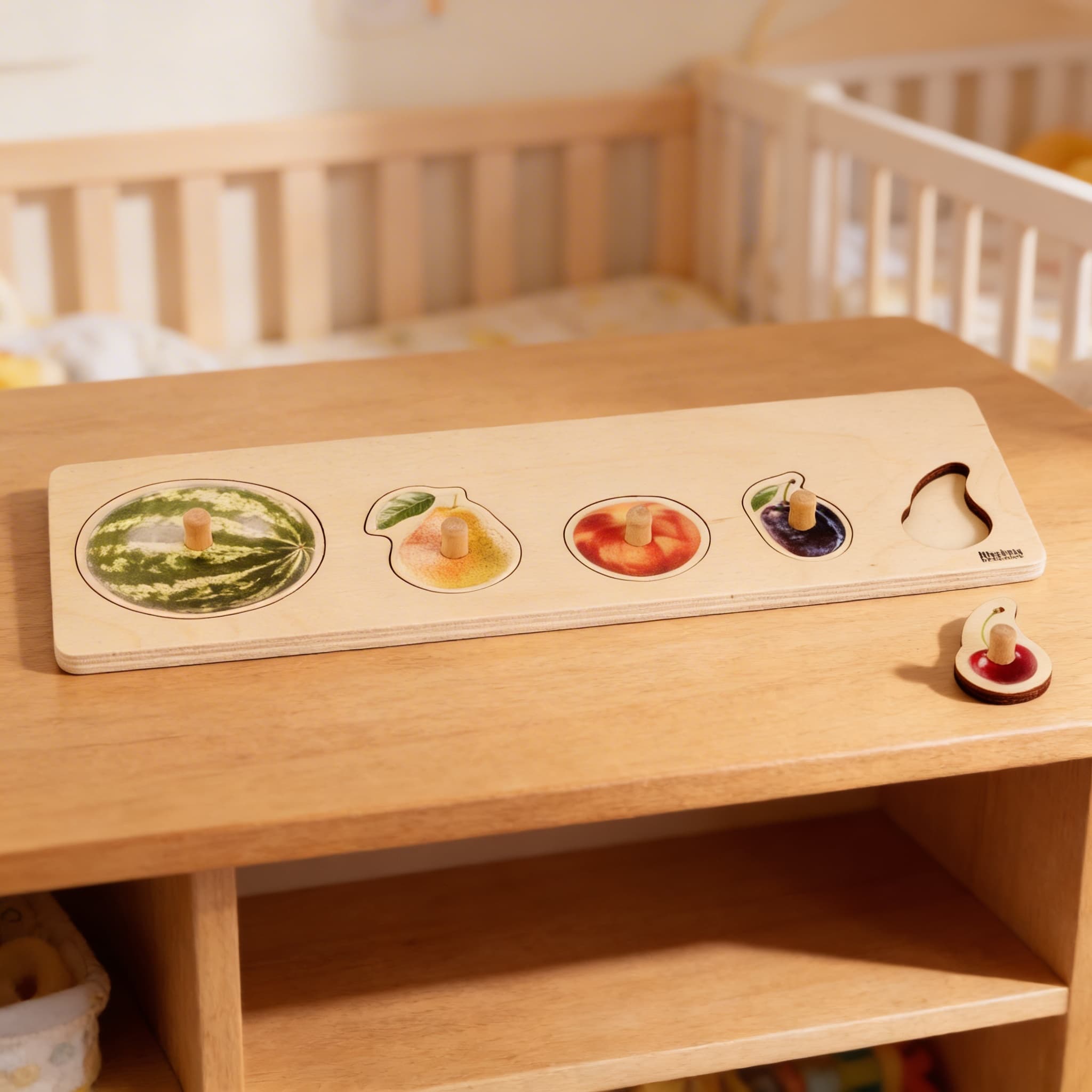 Kleinkind-Puzzle: 5 Früchte — Detailansicht