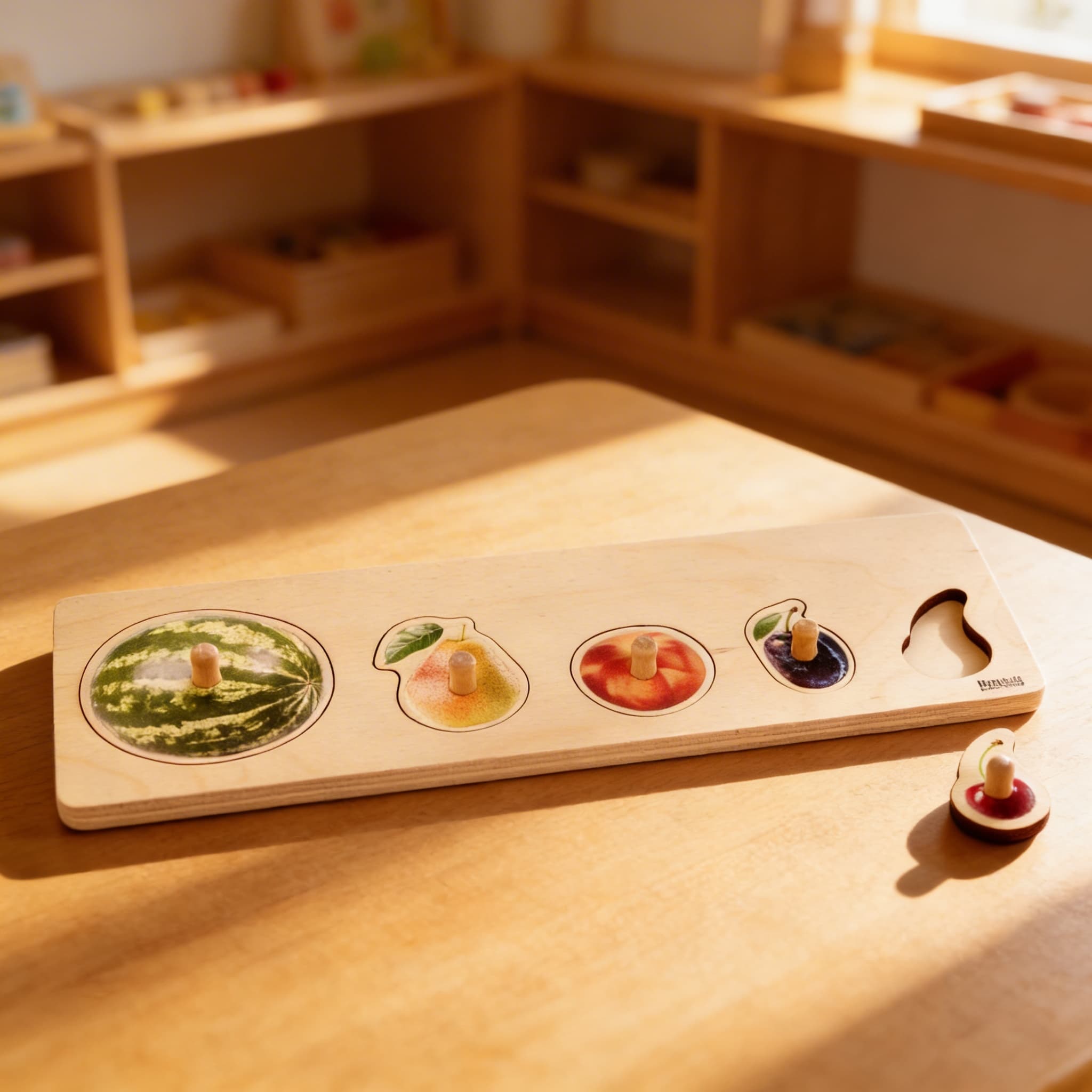 Kleinkind-Puzzle: 5 Früchte — Im Einsatz
