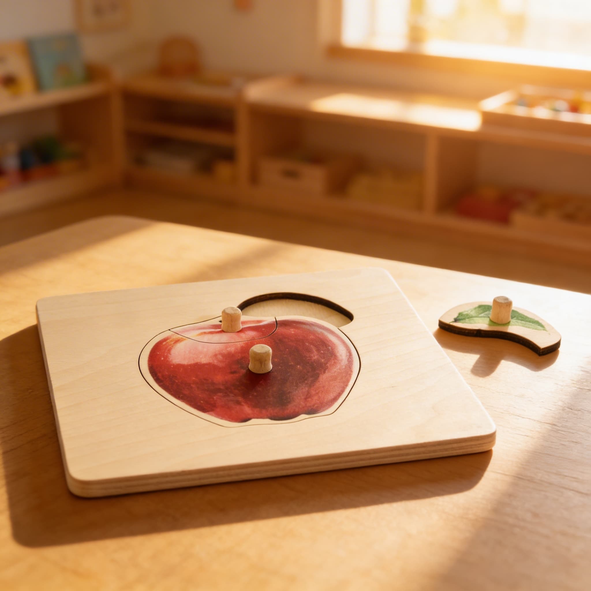 Kleinkind-Puzzle: Apfel — Im Einsatz