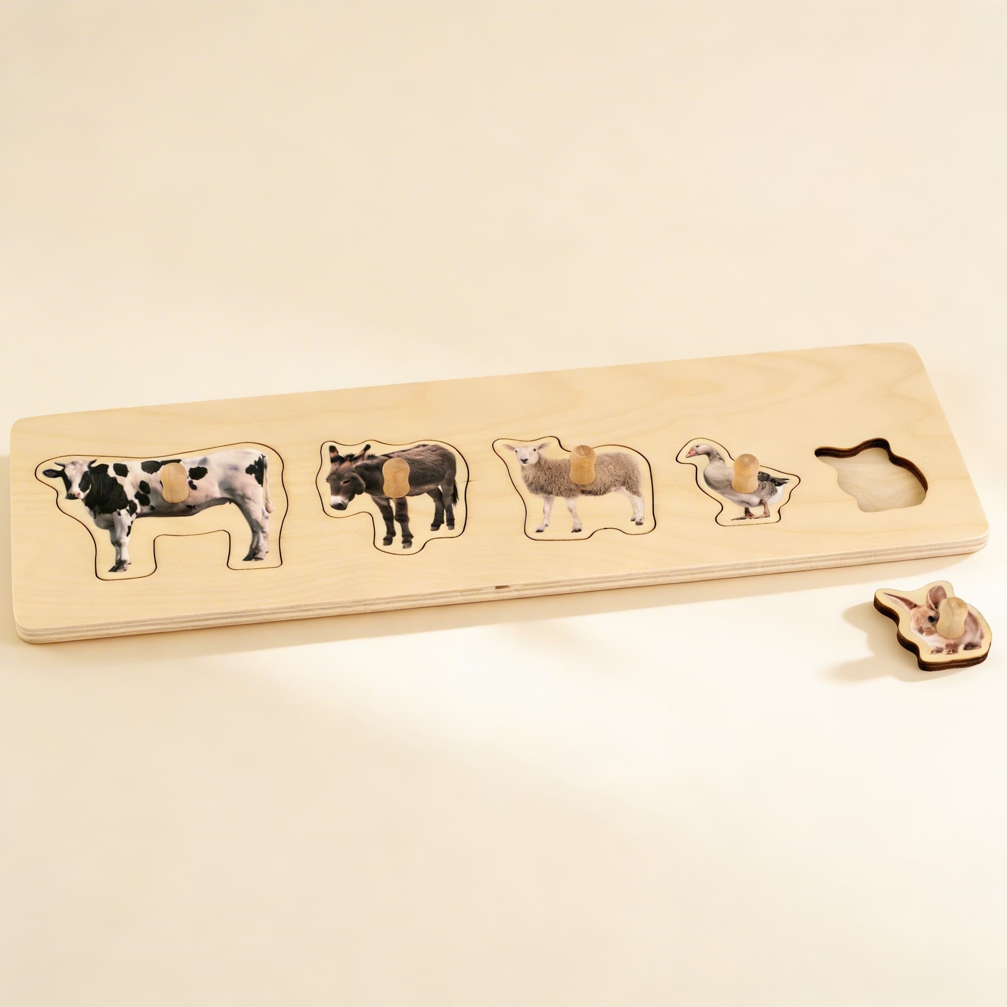 Kleinkind-Puzzle: 5 Bauernhoftiere