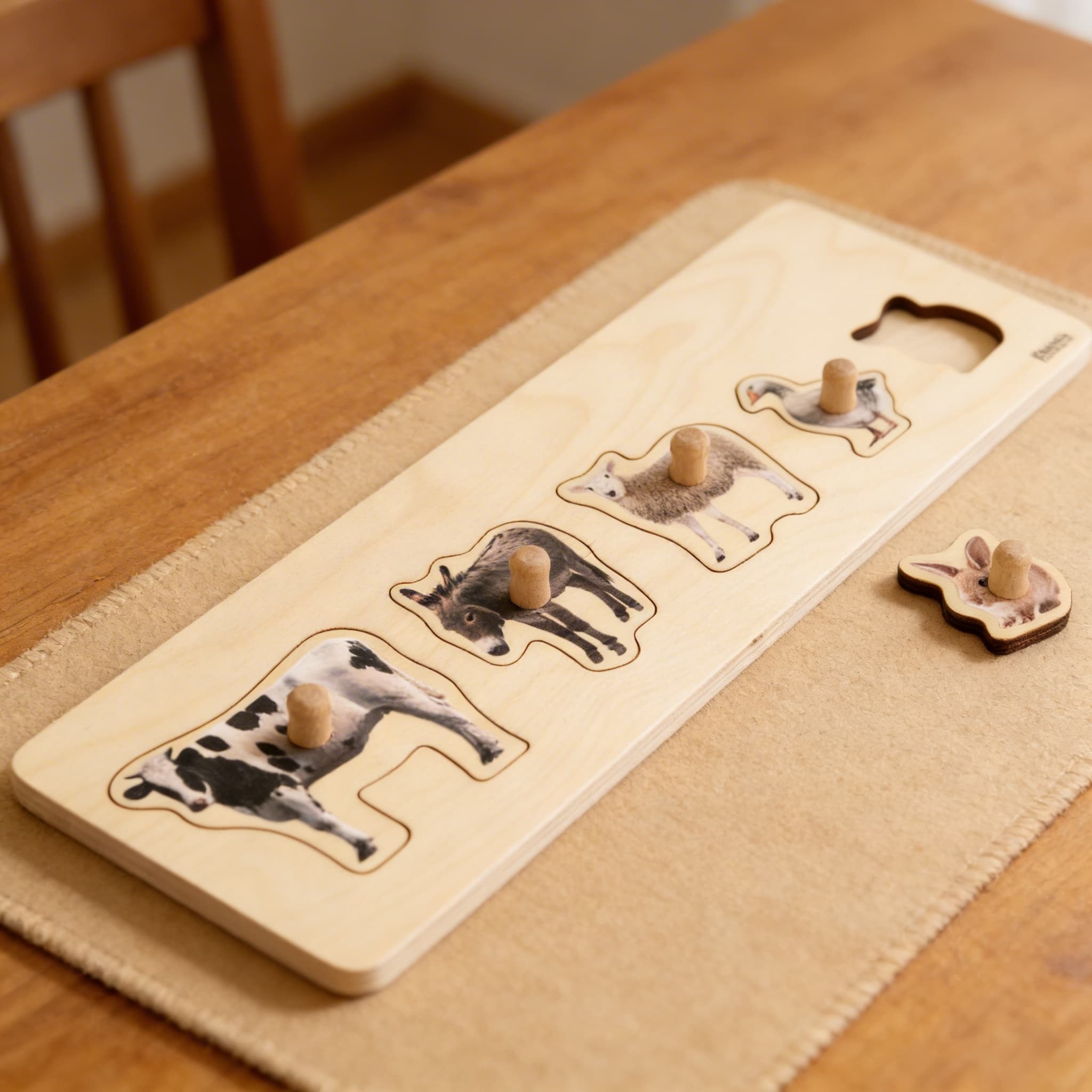 Kleinkind-Puzzle: 5 Bauernhoftiere — Ansicht 3