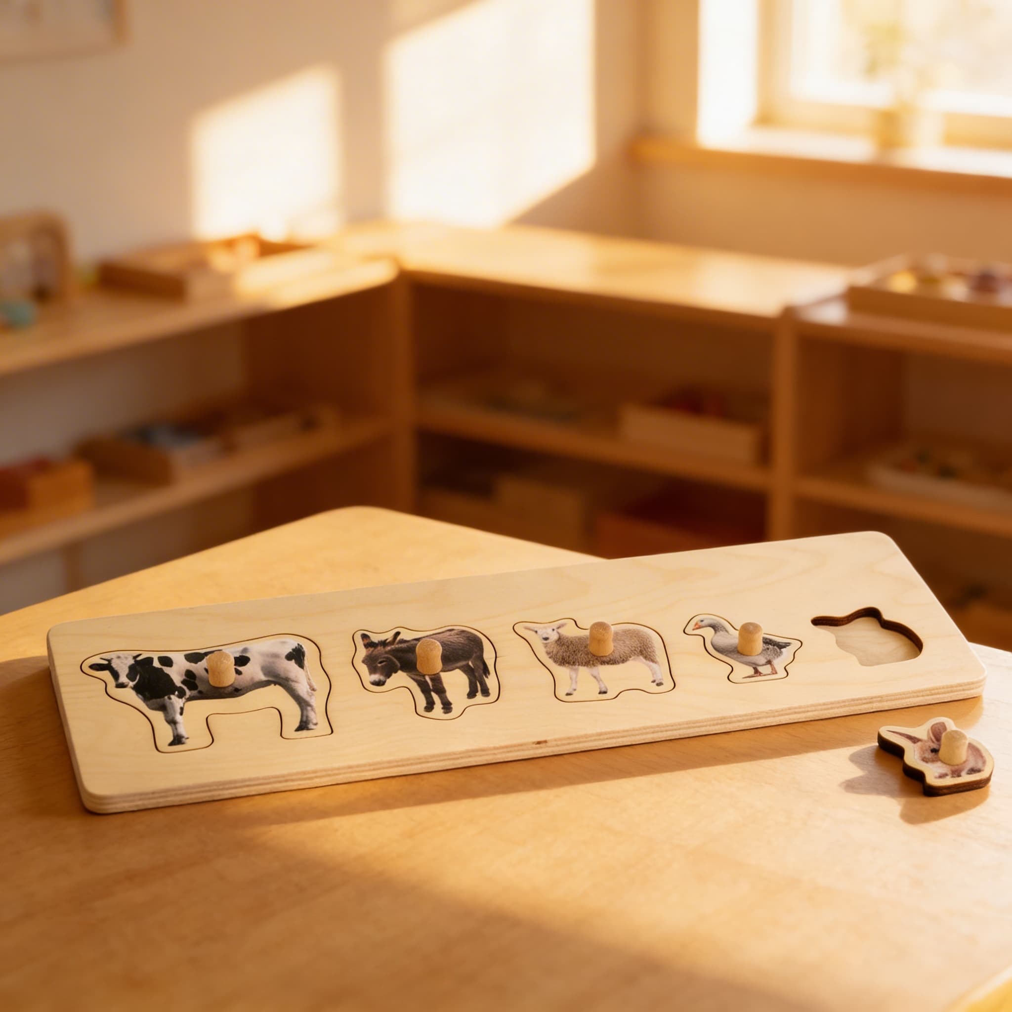 Kleinkind-Puzzle: 5 Bauernhoftiere — Ansicht 4