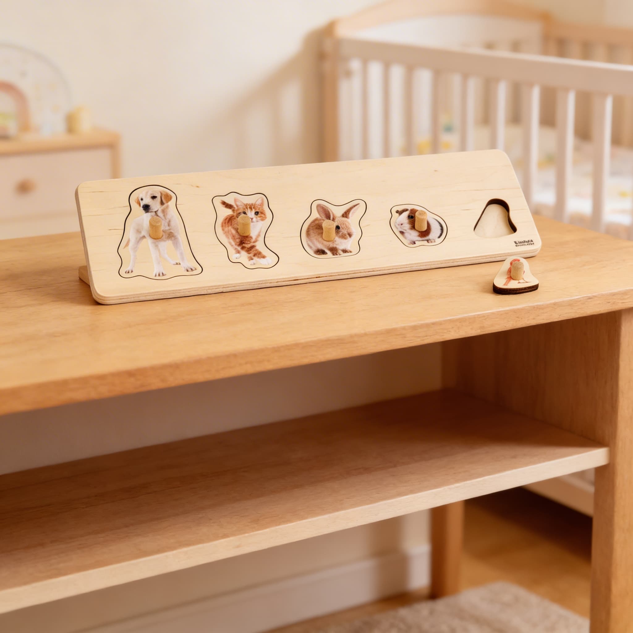 Kleinkind-Puzzle: 5 Haustiere — Detailansicht