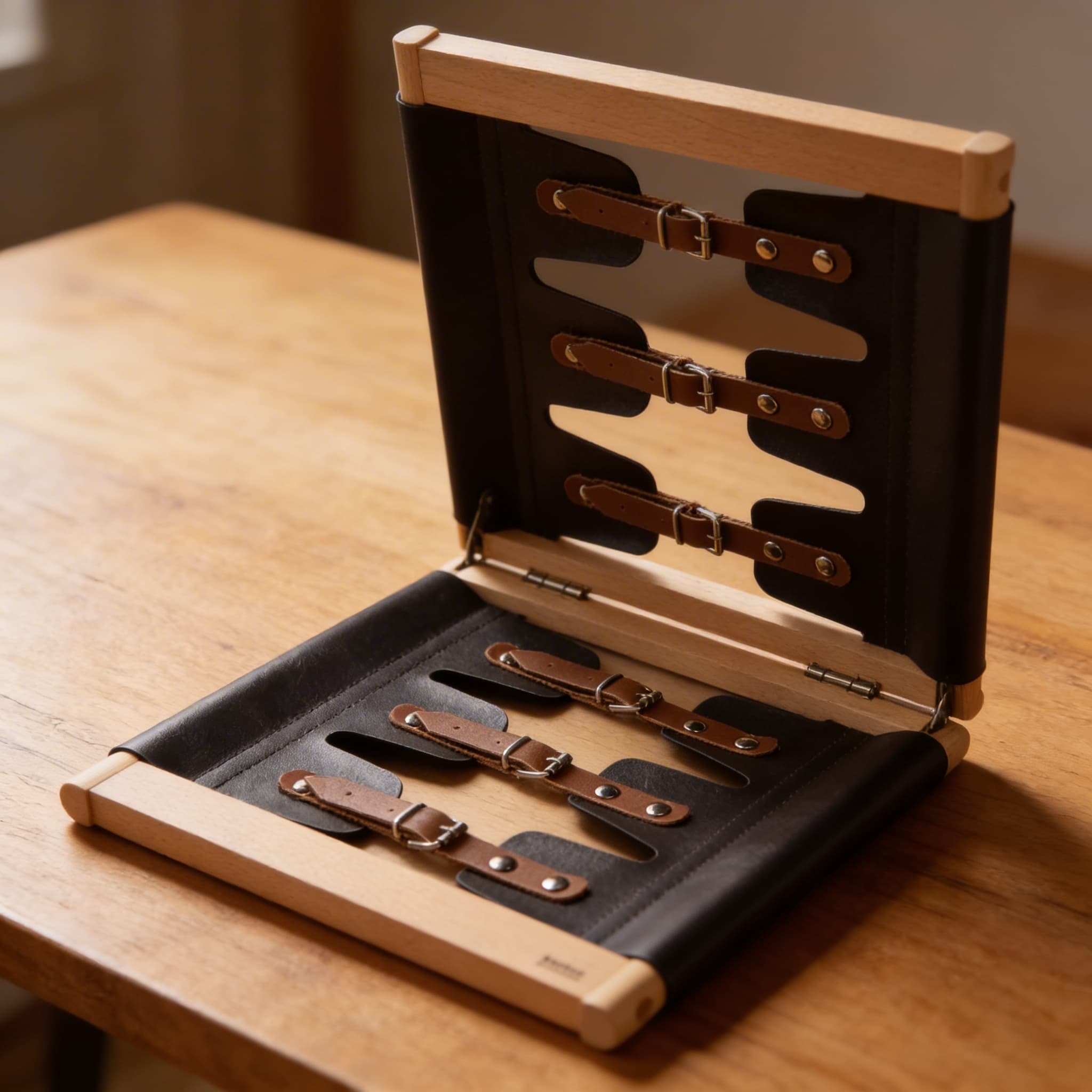 Ankleidungsrahmen: Metallschnallen — Feinmotorik für Kleinkinder — Detailansicht