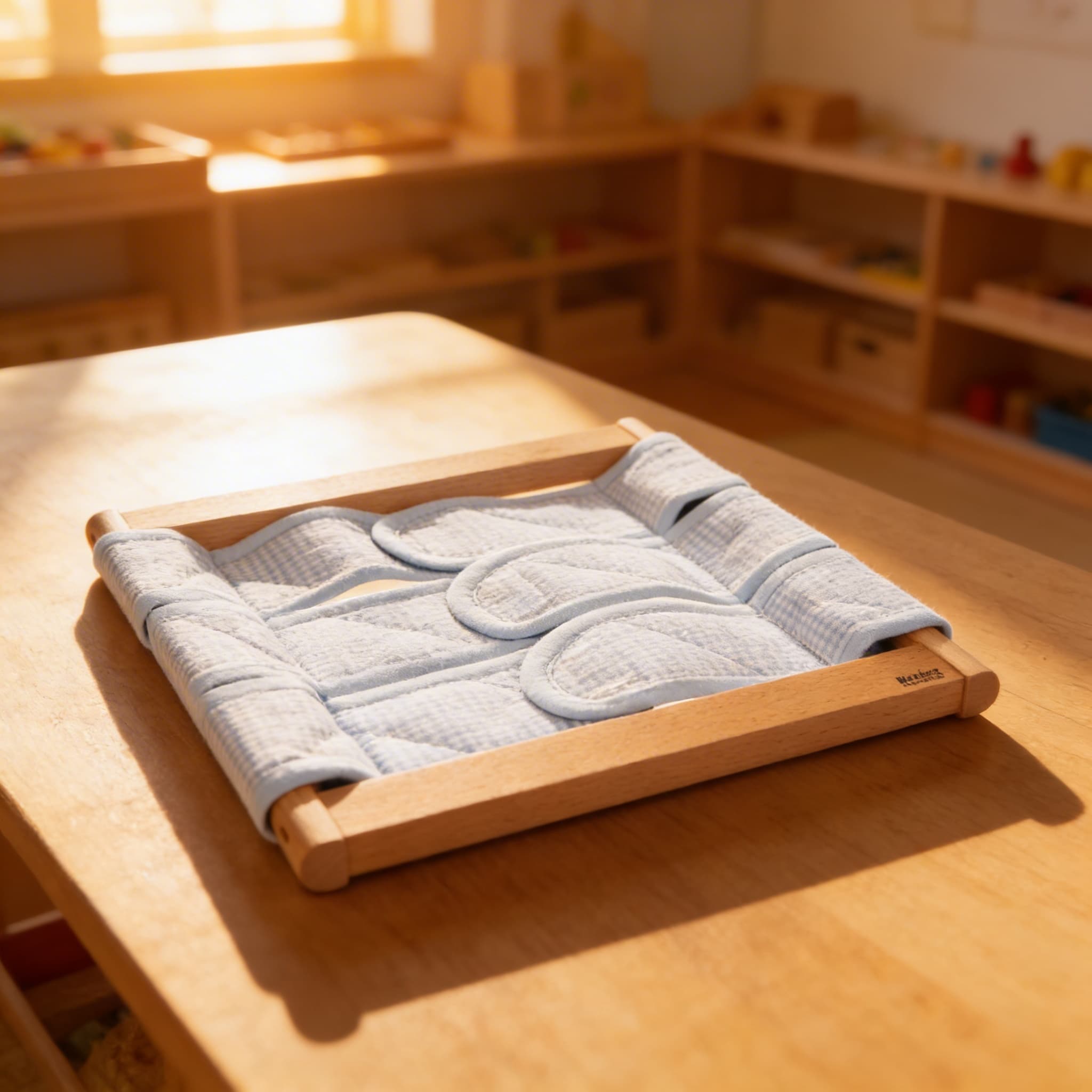 Ankleidungsrahmen: Klettverschluss — Öffnungs- und Verschlusspraxis — Im Einsatz