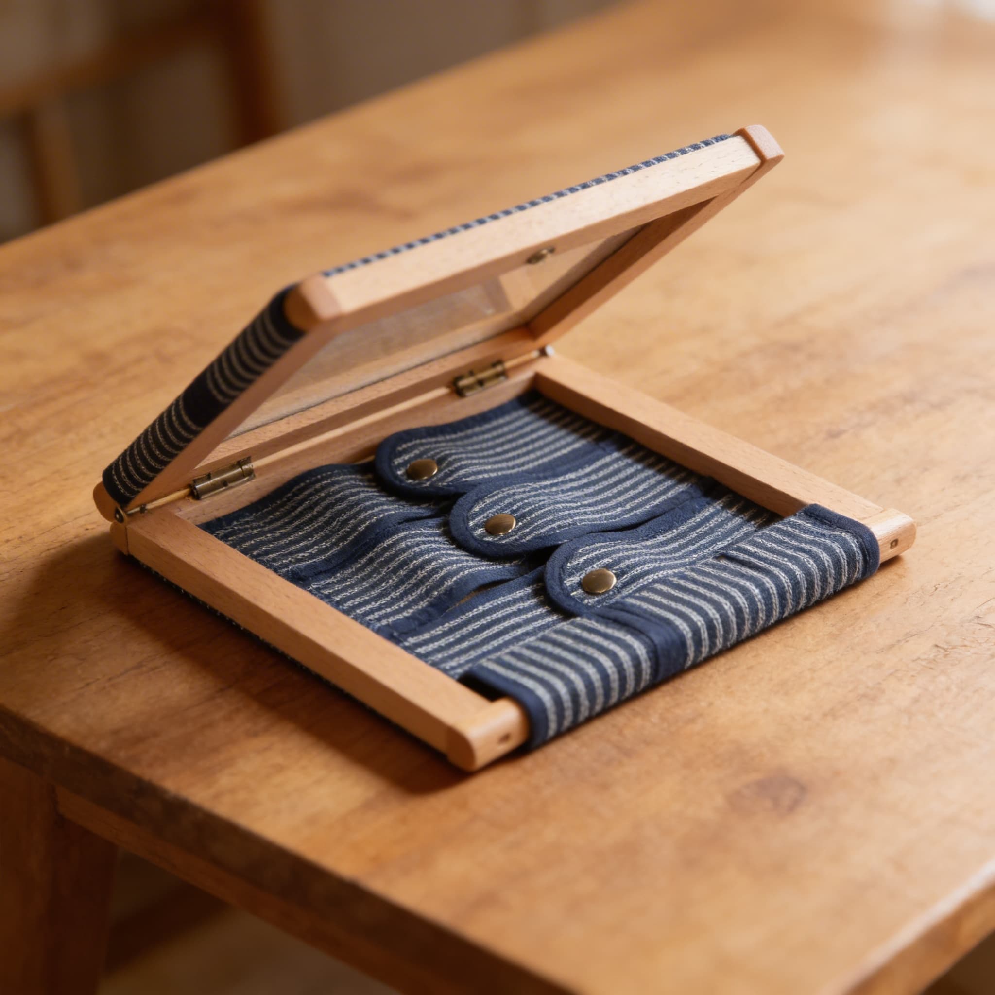 Ankleidungsrahmen: Druckknöpfe — Feinmotorik mit Druckverschluss — Detailansicht