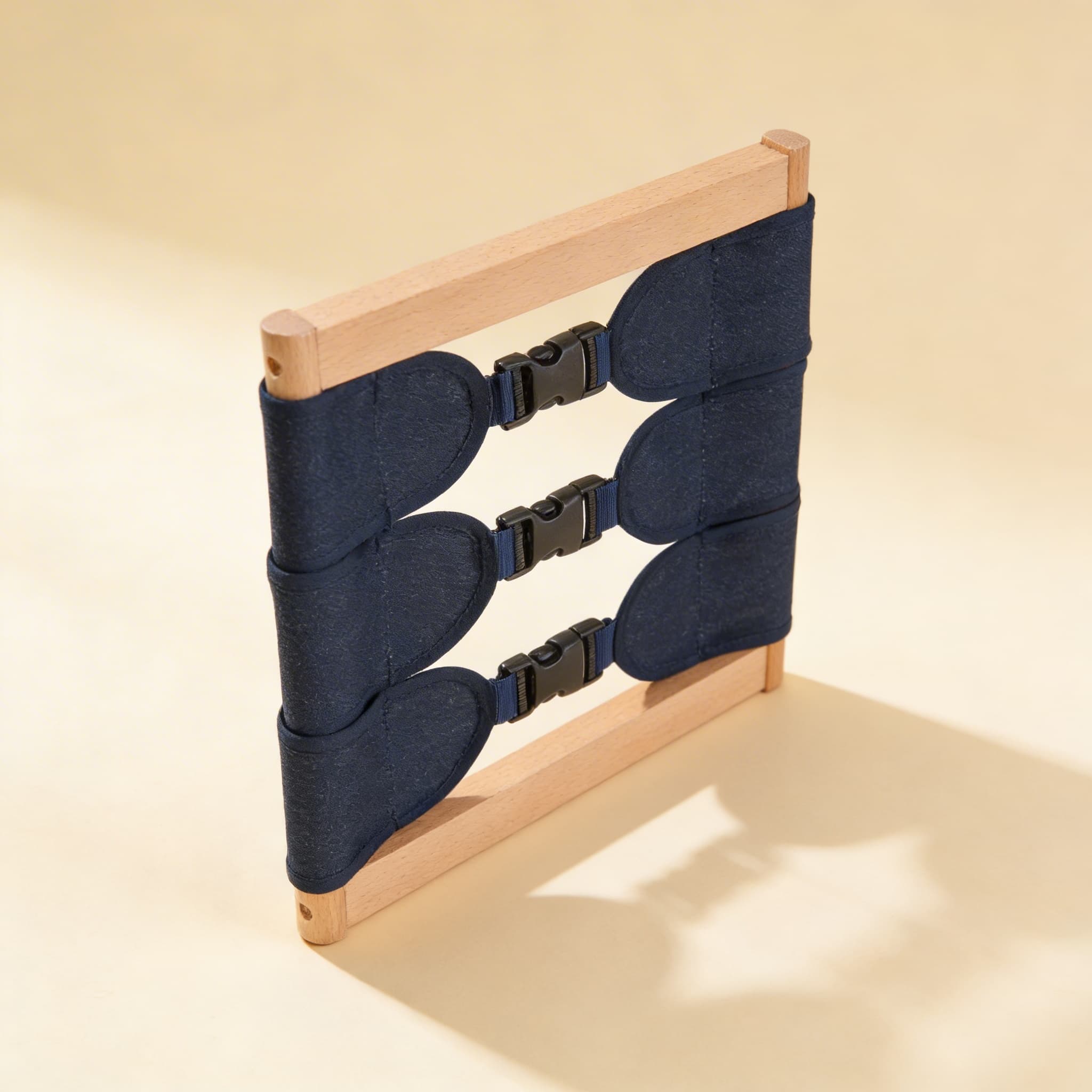 Ankleidungsrahmen: Schnallenübung — Progressive Seitenverschluss-Praxis — Seitenansicht