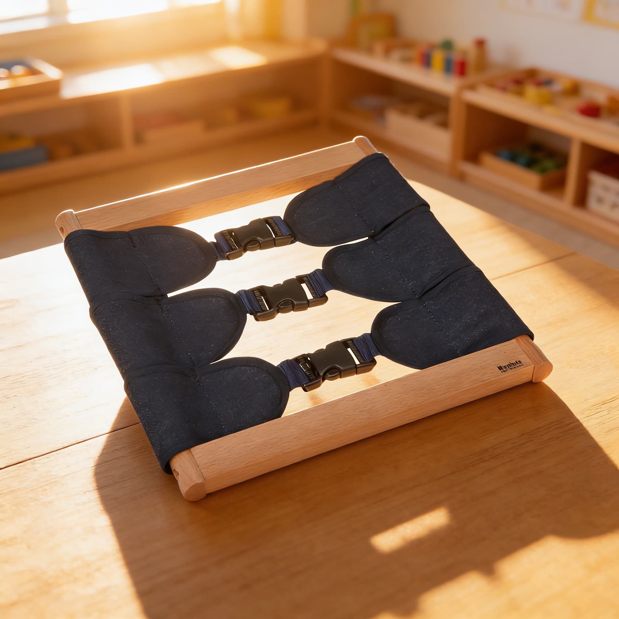 Ankleidungsrahmen: Schnallenübung — Progressive Seitenverschluss-Praxis — Im Einsatz