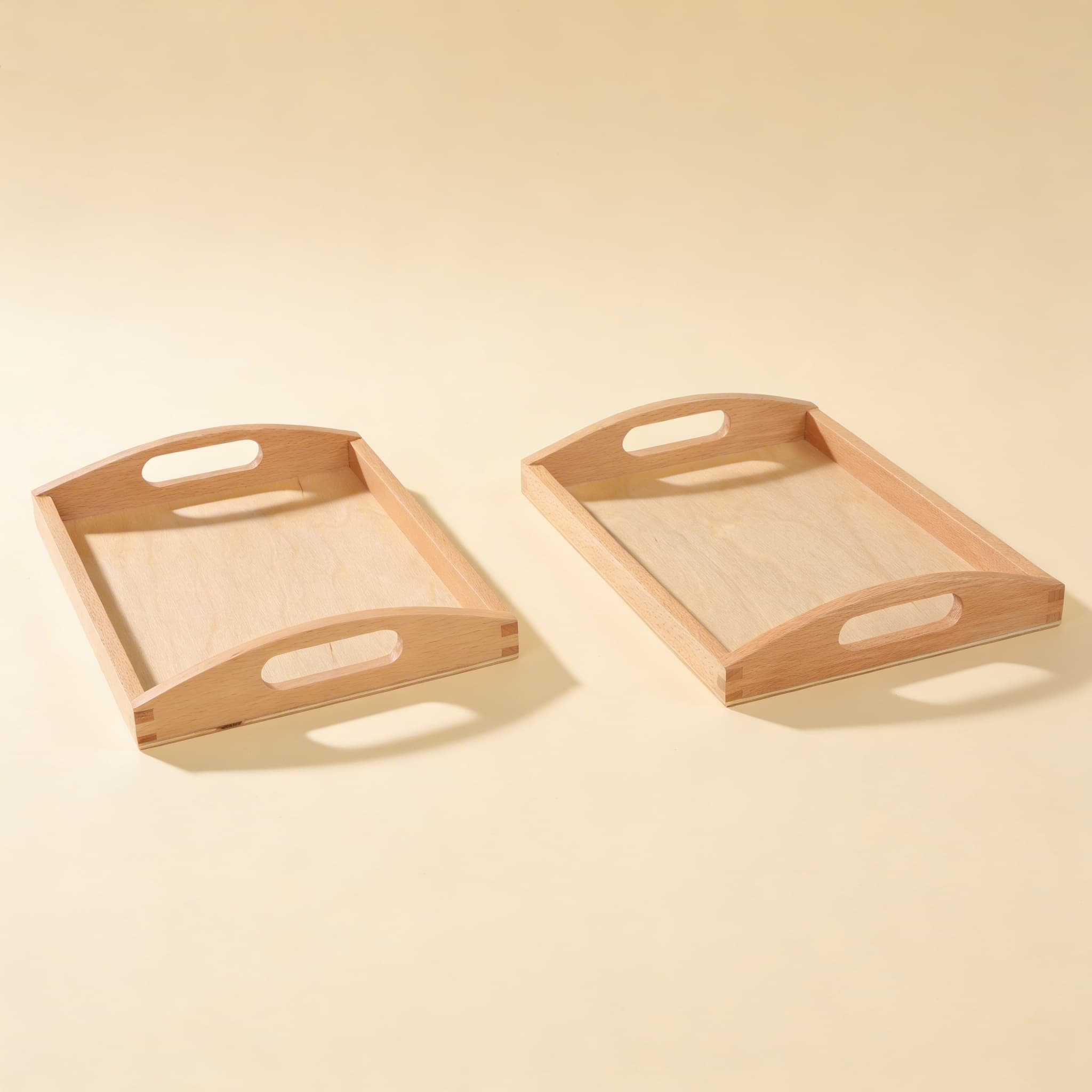 Holztablett Klein: 2er-Set