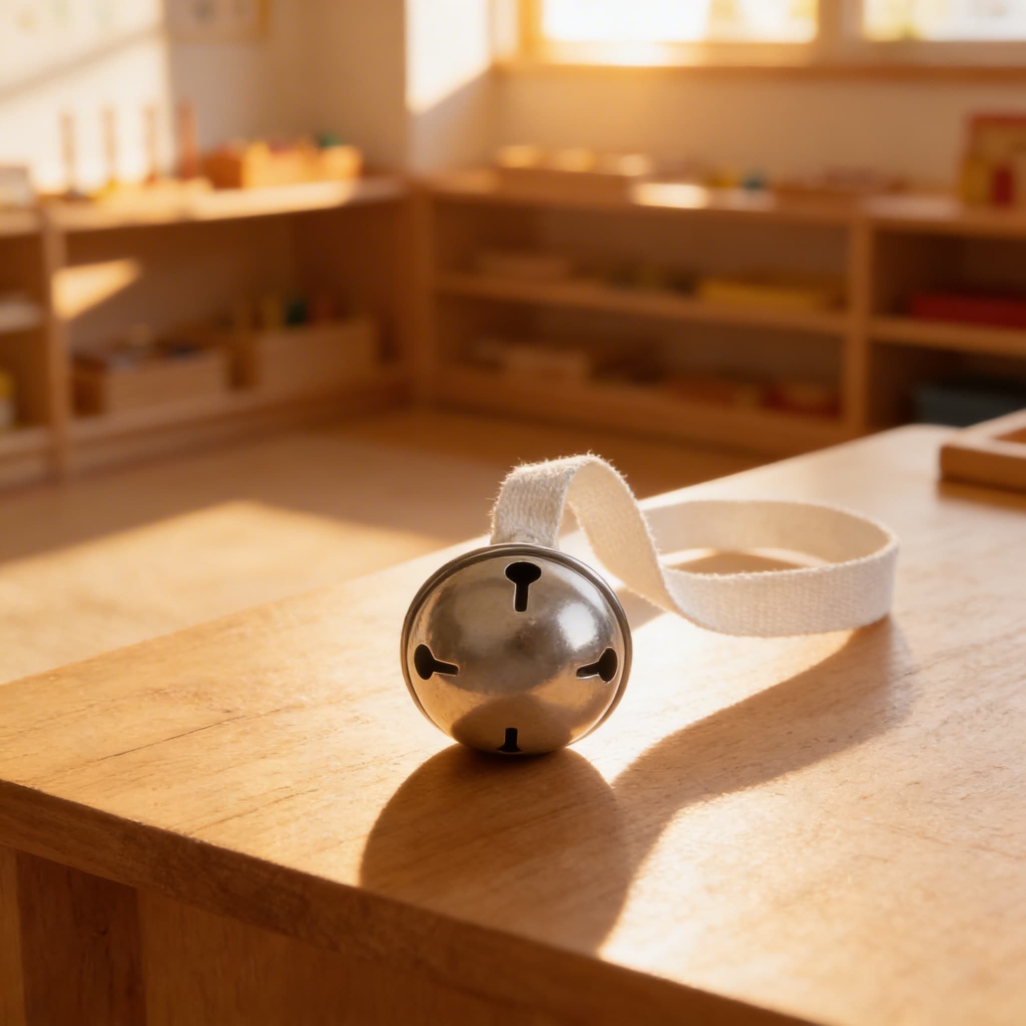 Glöckchen-Mobile — Band-Aufhängung für Ursache-Wirkung — Im Einsatz