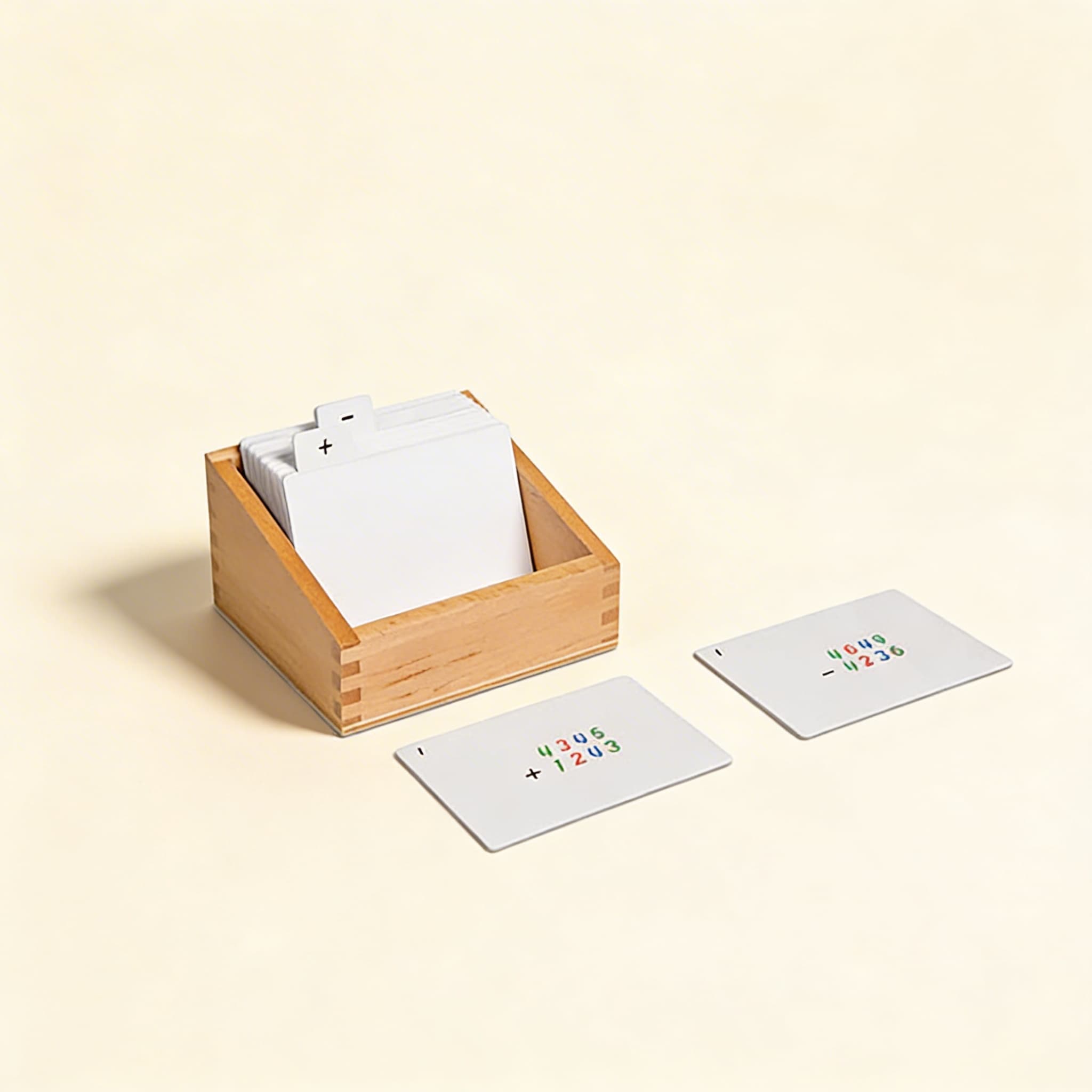 Sada aktivit pro malý korálkový rám — kartičky na procvičování — Katalogový pohled