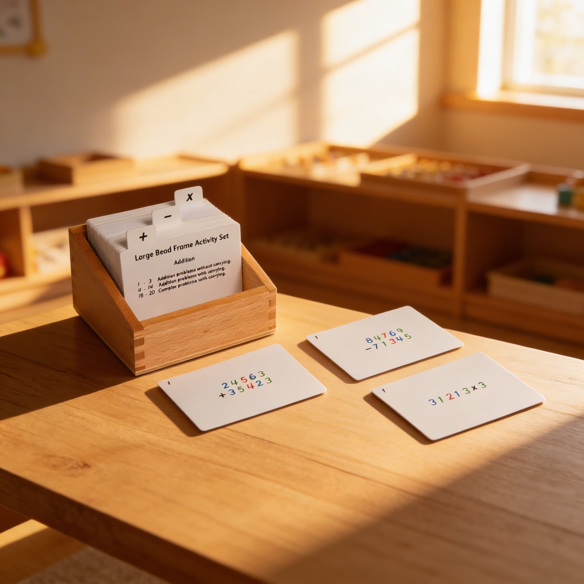 Sada Aktivit pro Velký Korálkový Rámec — Barevná Sčítací Cvičení — Při použití