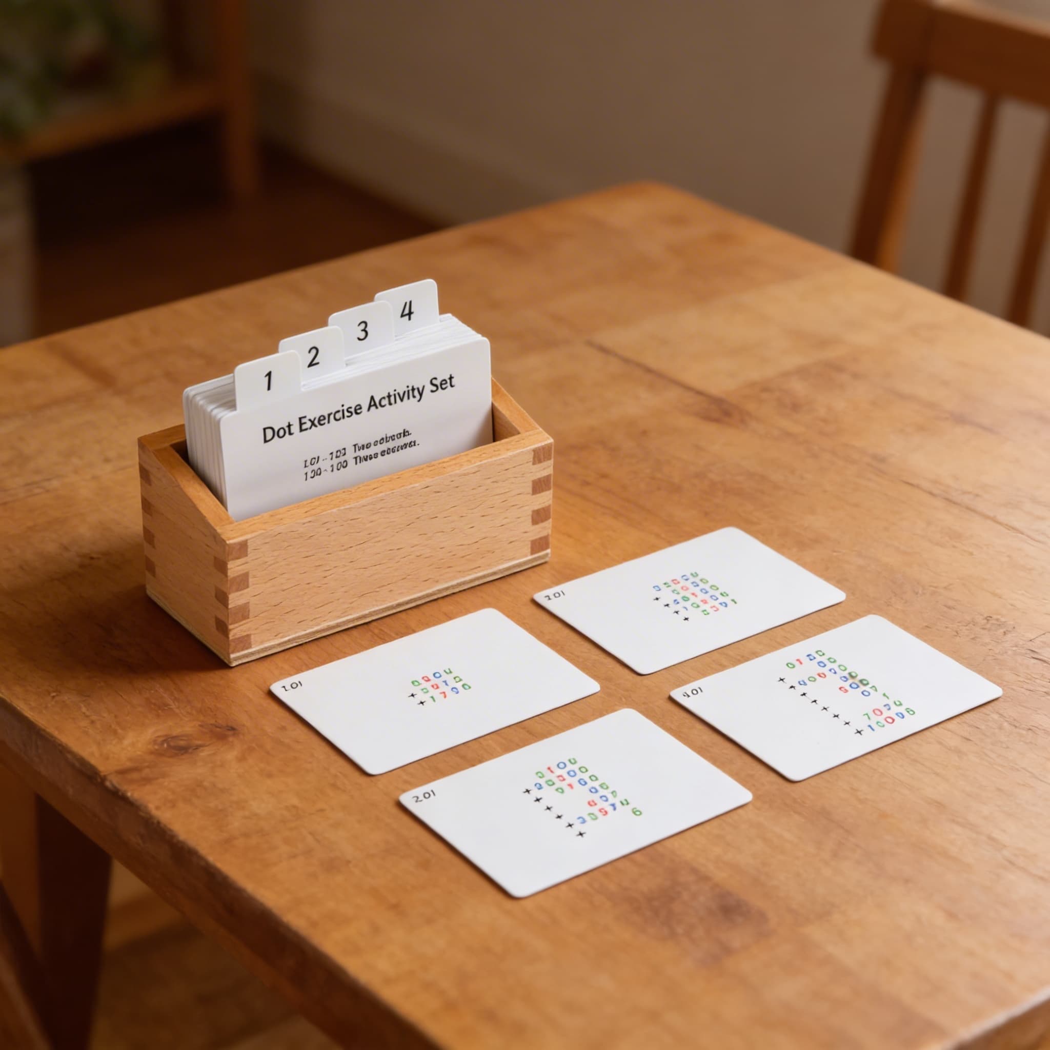 Sada aktivit s tečkovými cvičeními — Detailní pohled